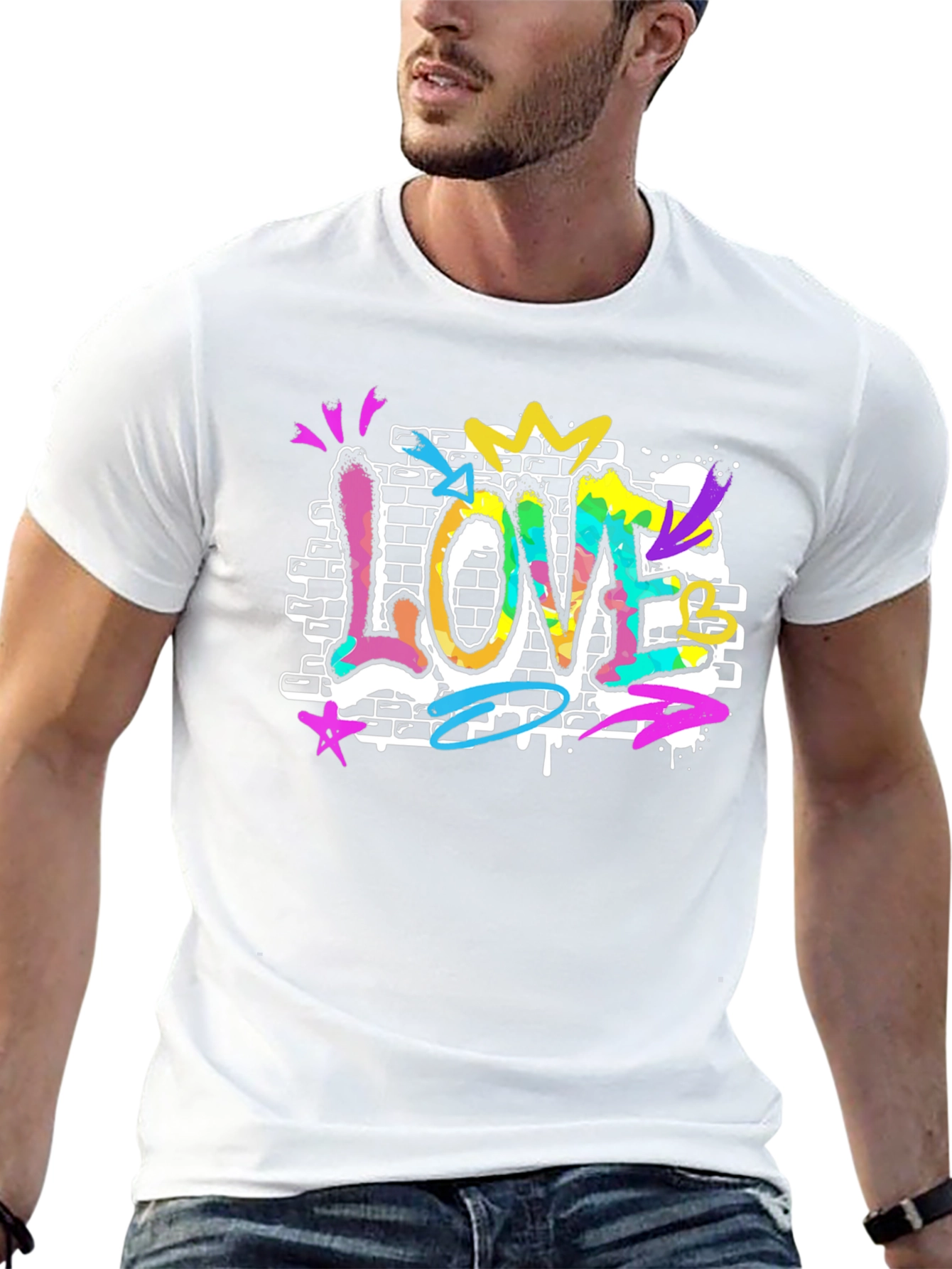 Love Graffiti T-Shirt - Vibrant Street Art Style