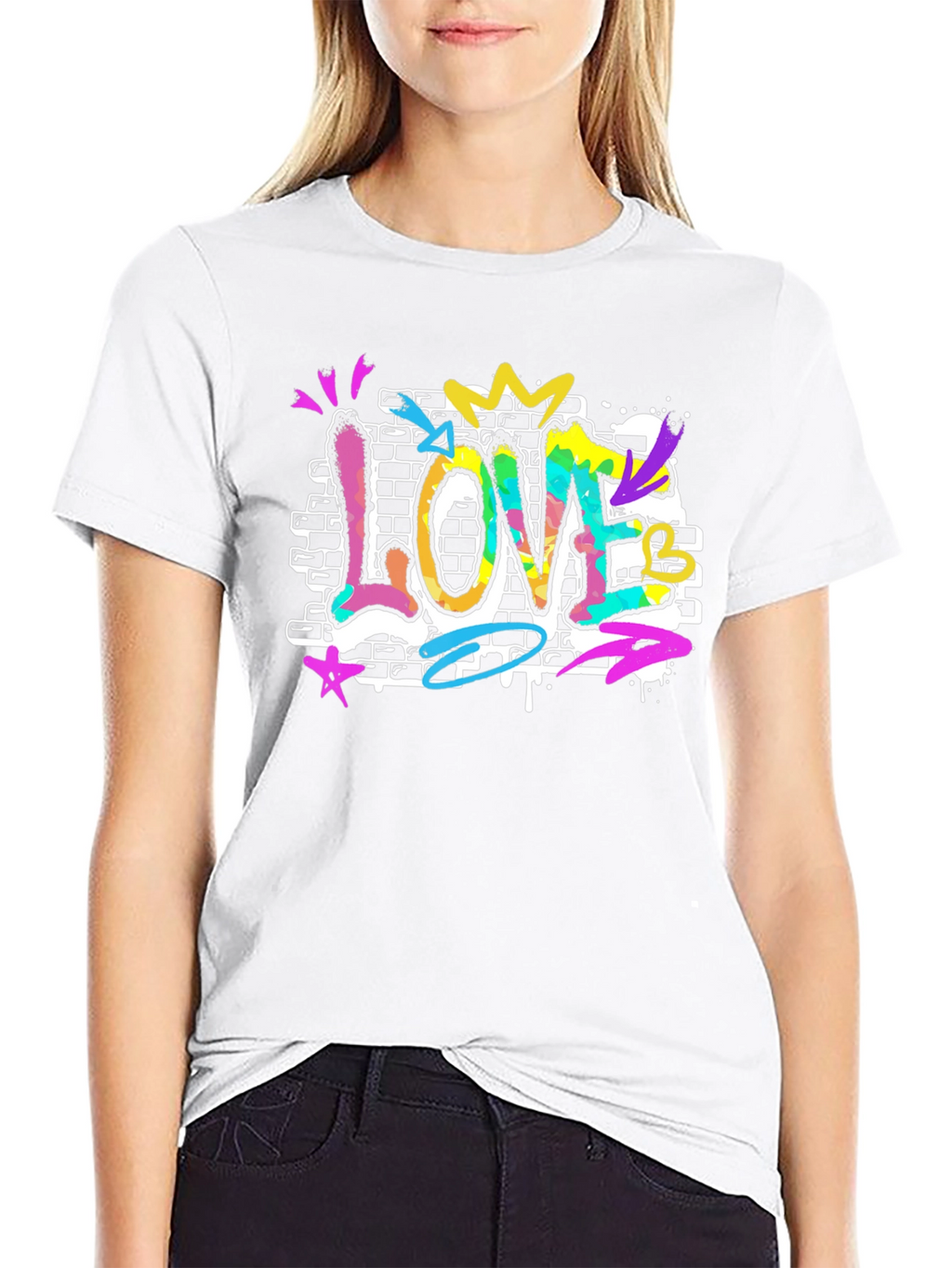 Love Graffiti T-Shirt - Vibrant Street Art Style