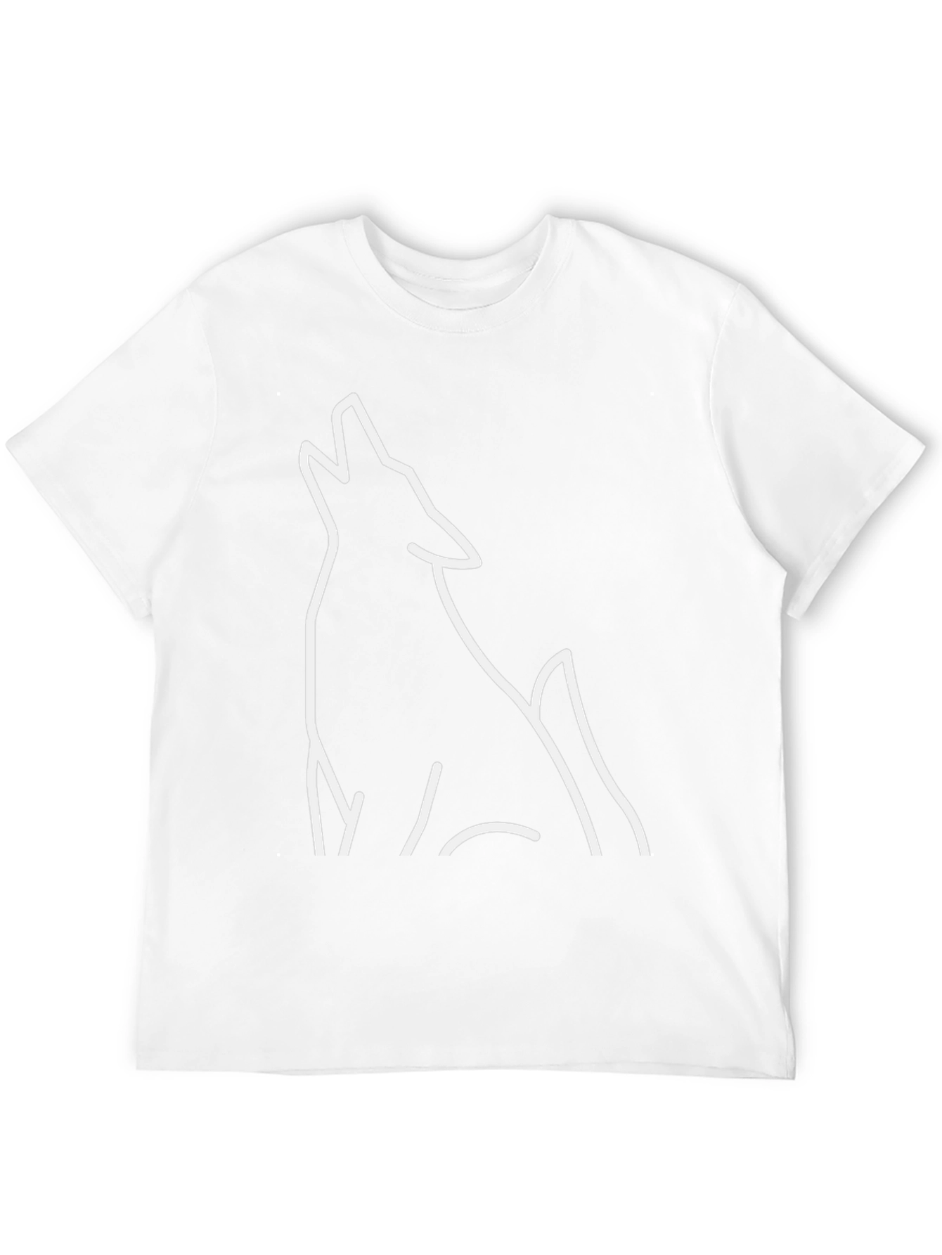 Black T-Shirt with Wolf Graphic