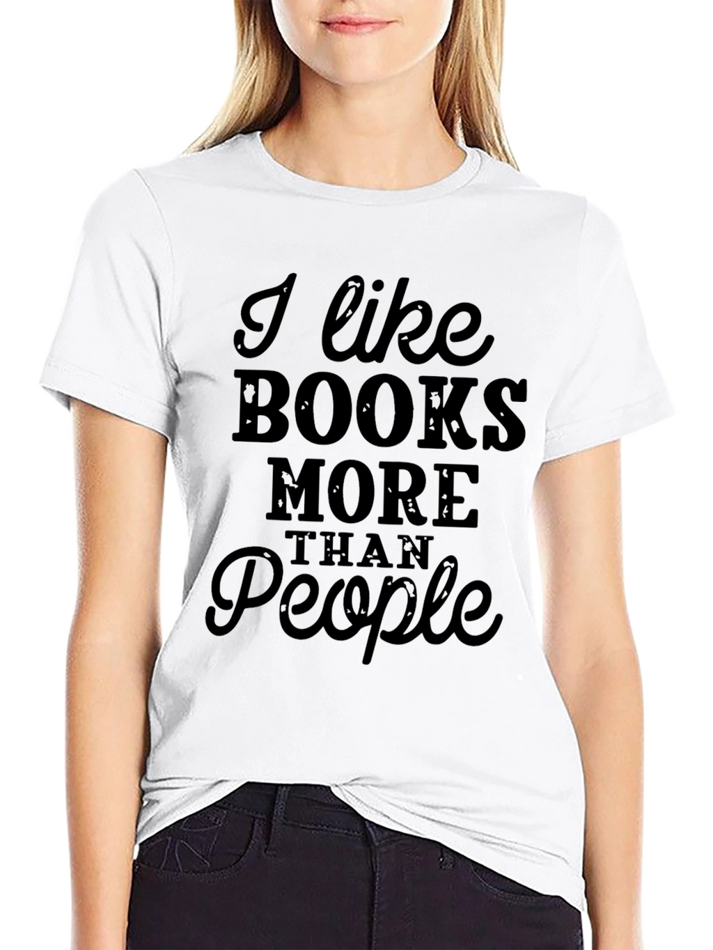 I Like Books More Than People Tee