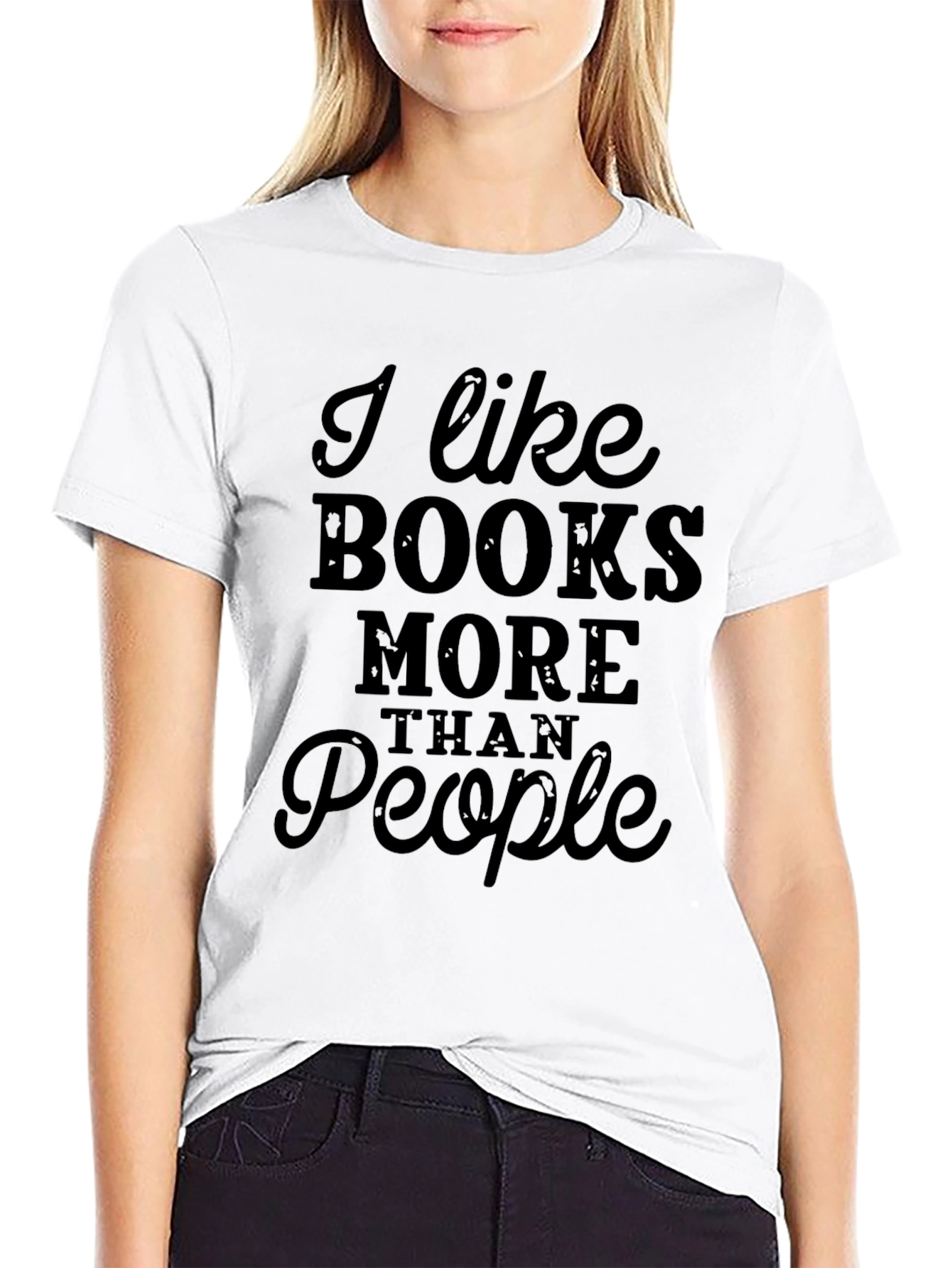 I Like Books More Than People Tee