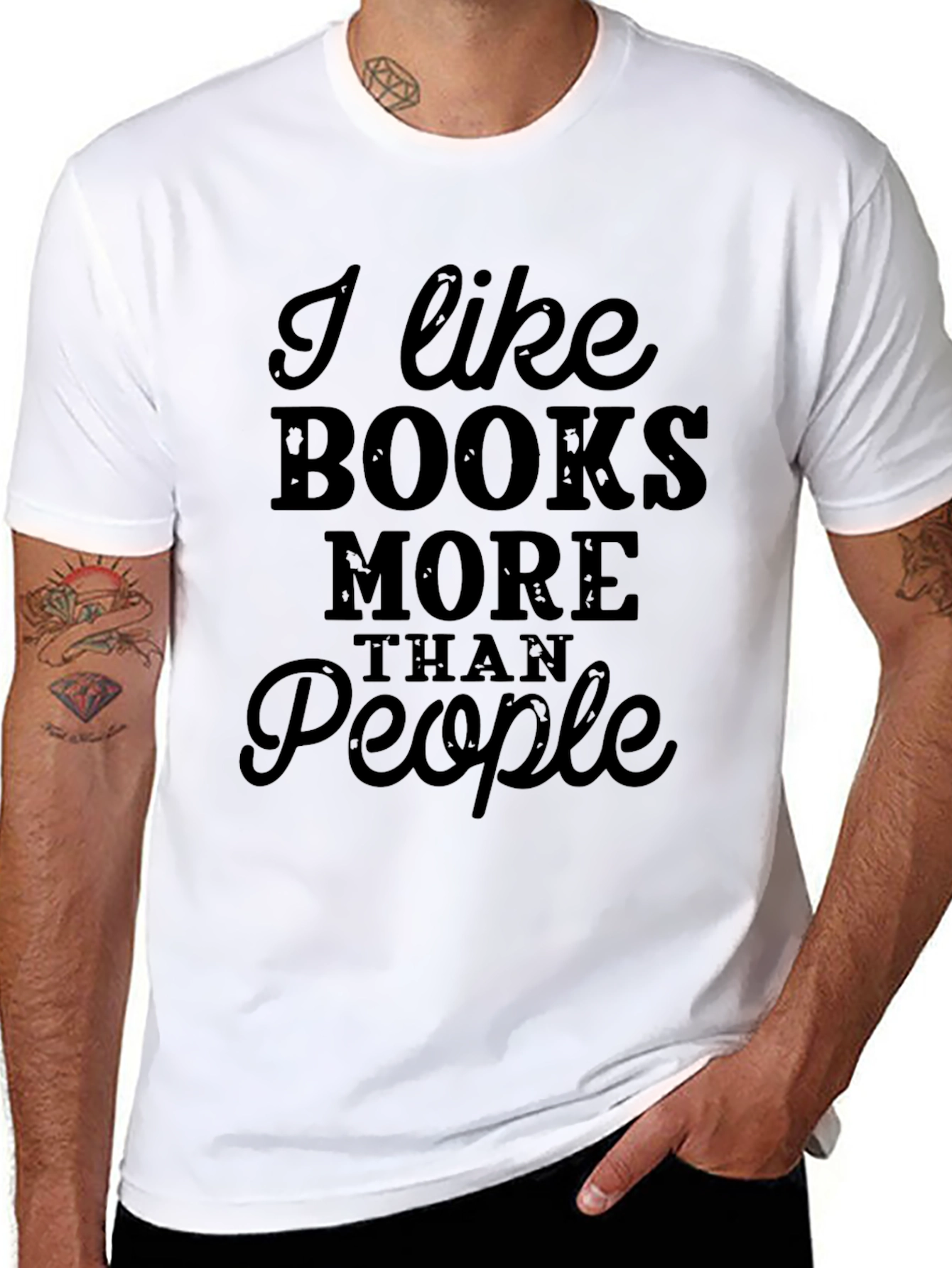I Like Books More Than People Tee