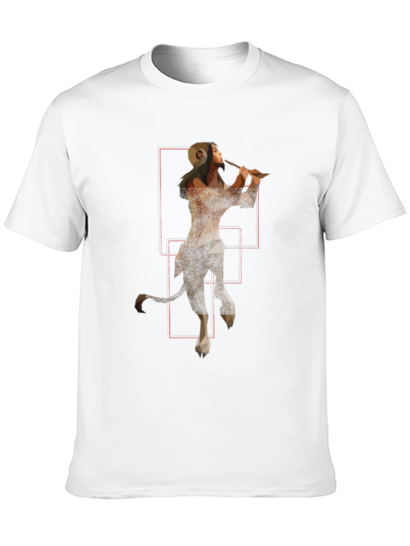 Geometric Faun Graphic Tee - Stylish Black T-Shirt