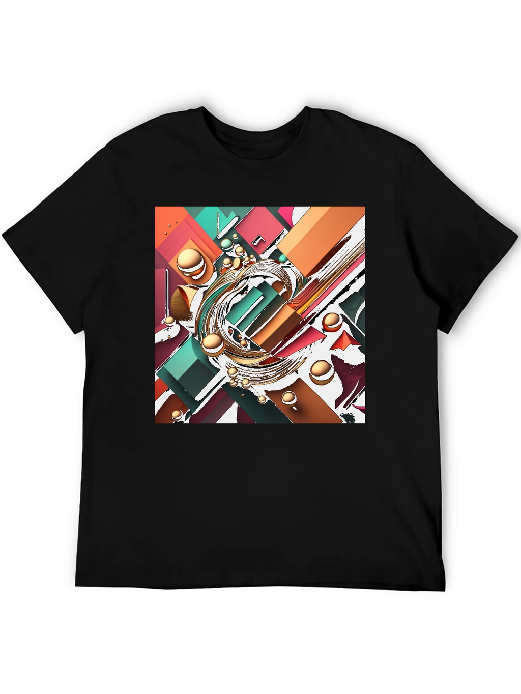 Abstract Geometric T-Shirt - Modern Art Tee
