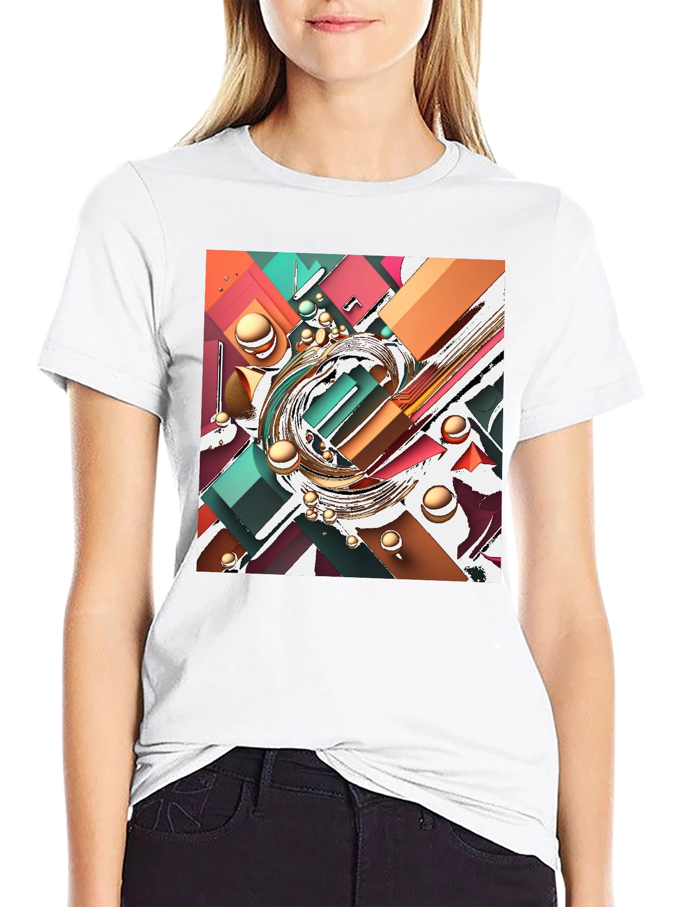 Abstract Geometric T-Shirt - Modern Art Tee
