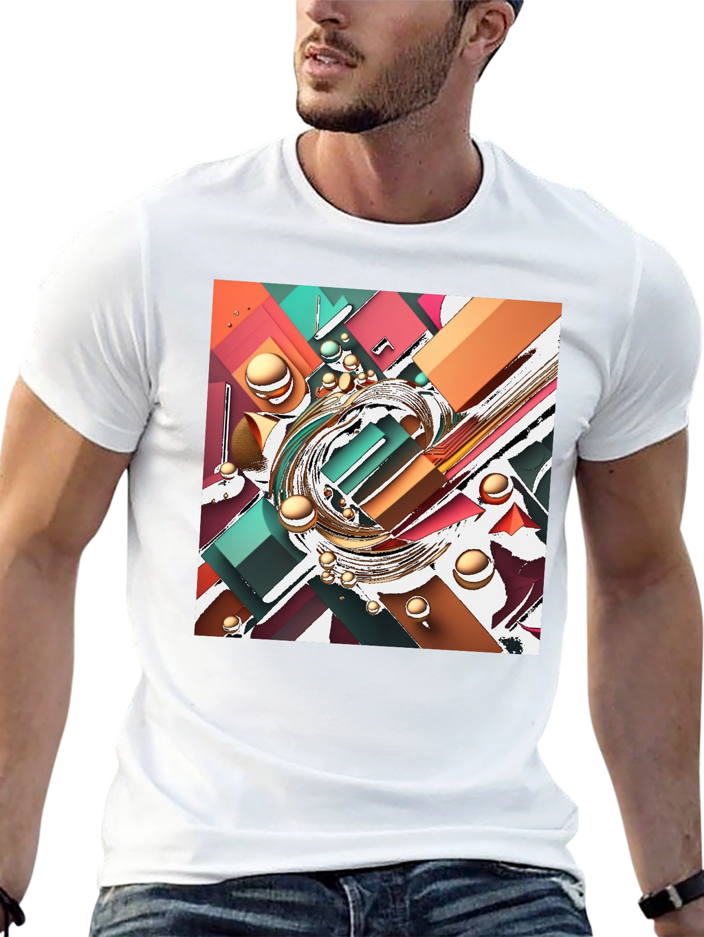 Abstract Geometric T-Shirt - Modern Art Tee