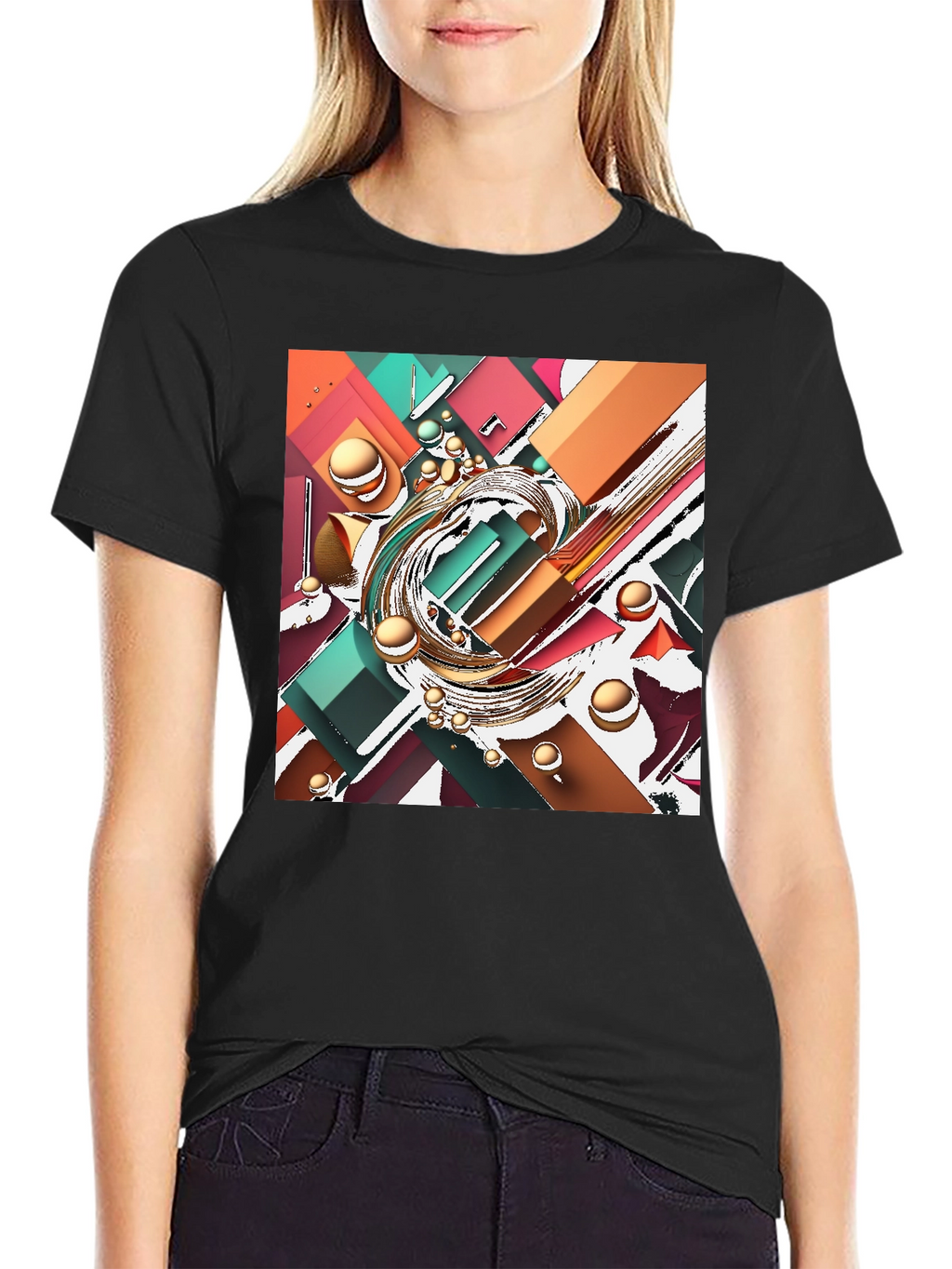 Abstract Geometric T-Shirt - Modern Art Tee