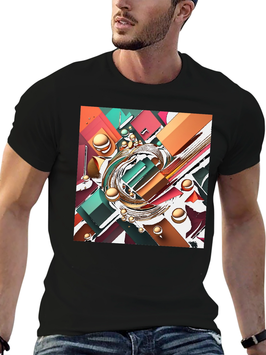 Abstract Geometric T-Shirt - Modern Art Tee