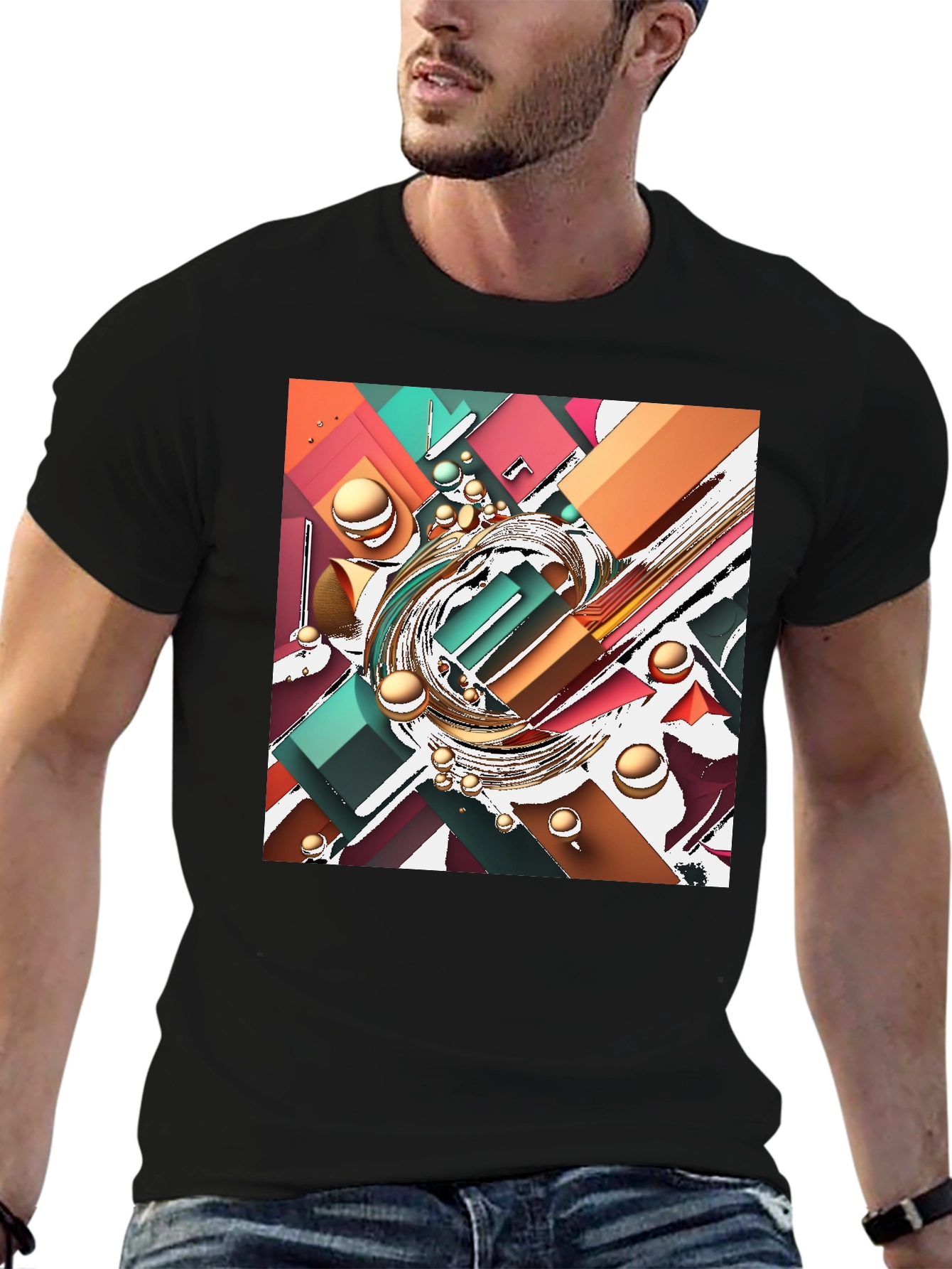 Abstract Geometric T-Shirt - Modern Art Tee