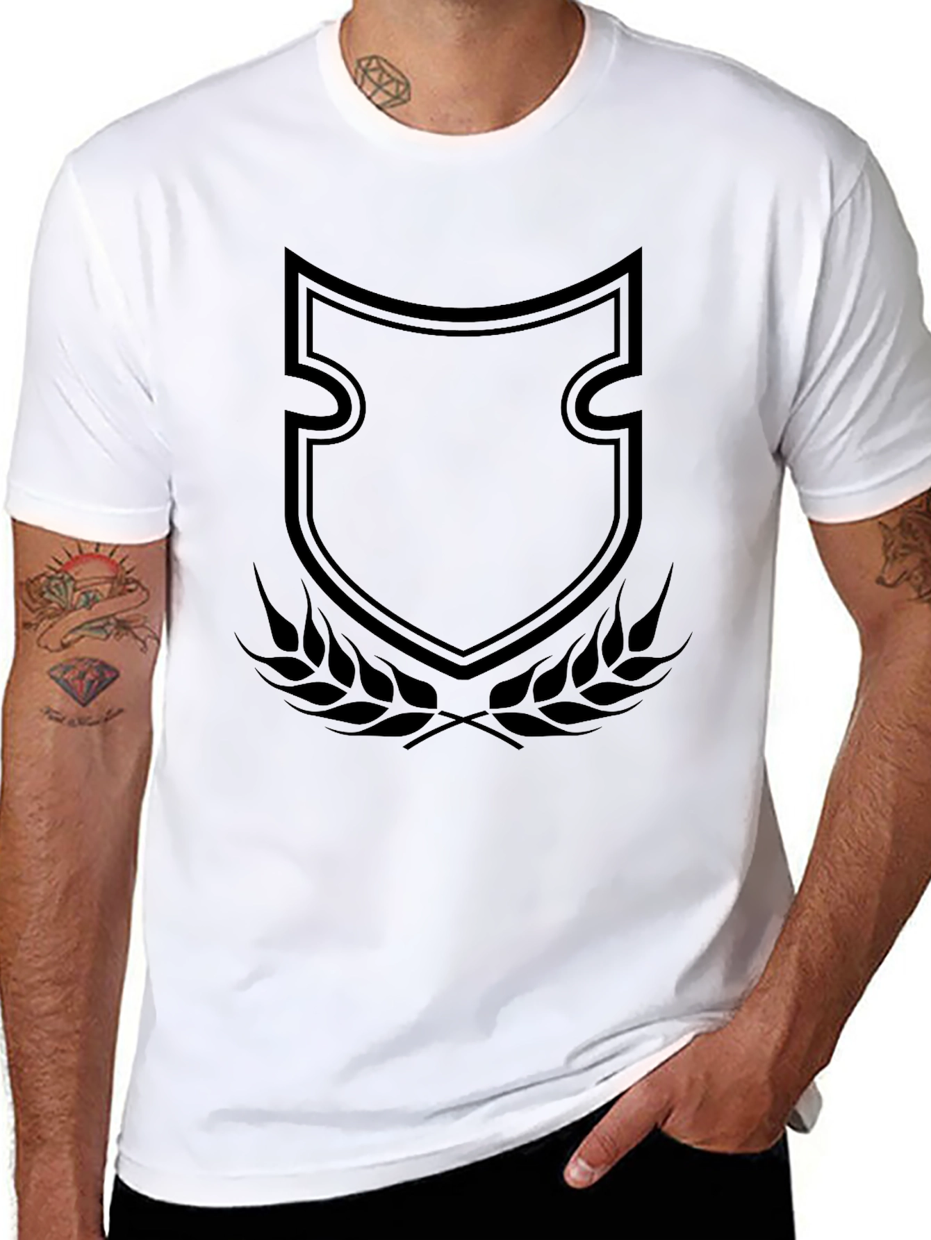 Shield Graphic Black T-Shirt - Stylish Menswear