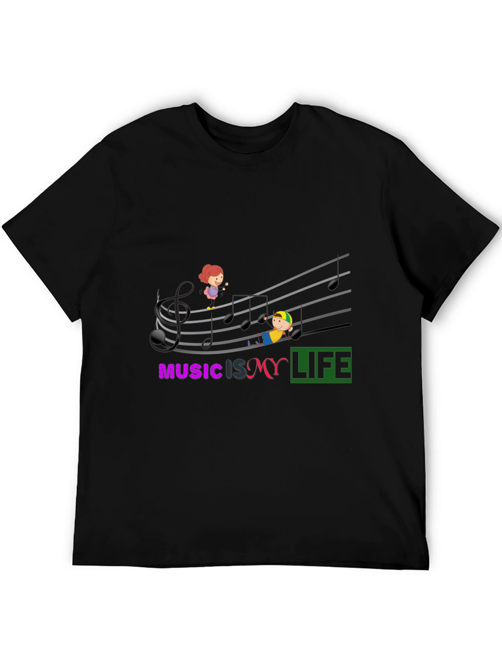 Music is My Life Graphic T-Shirt