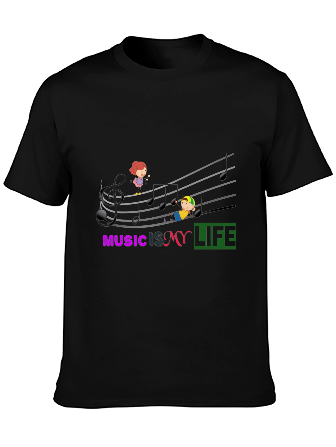 Music is My Life Graphic T-Shirt