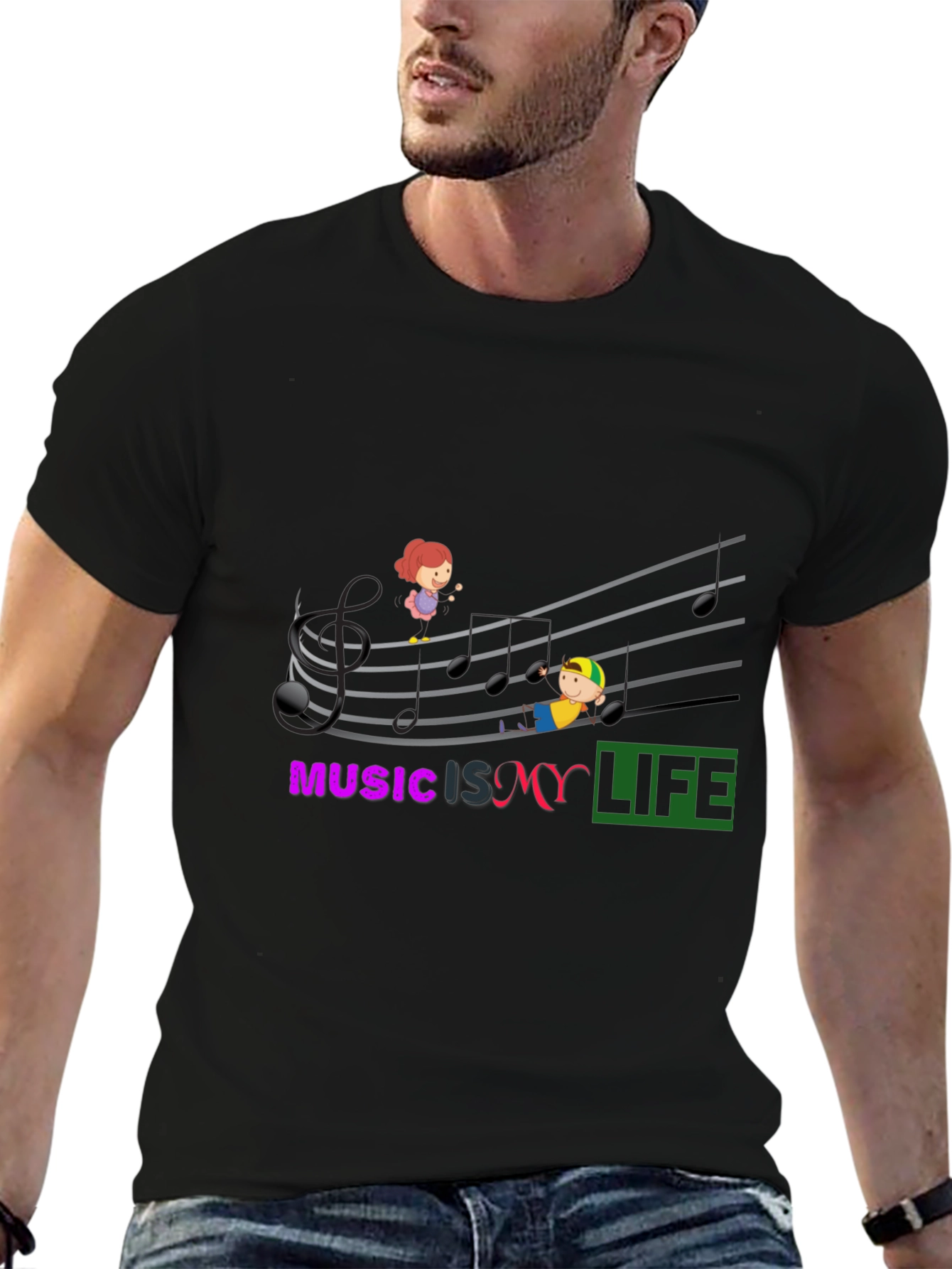 Music is My Life Graphic T-Shirt