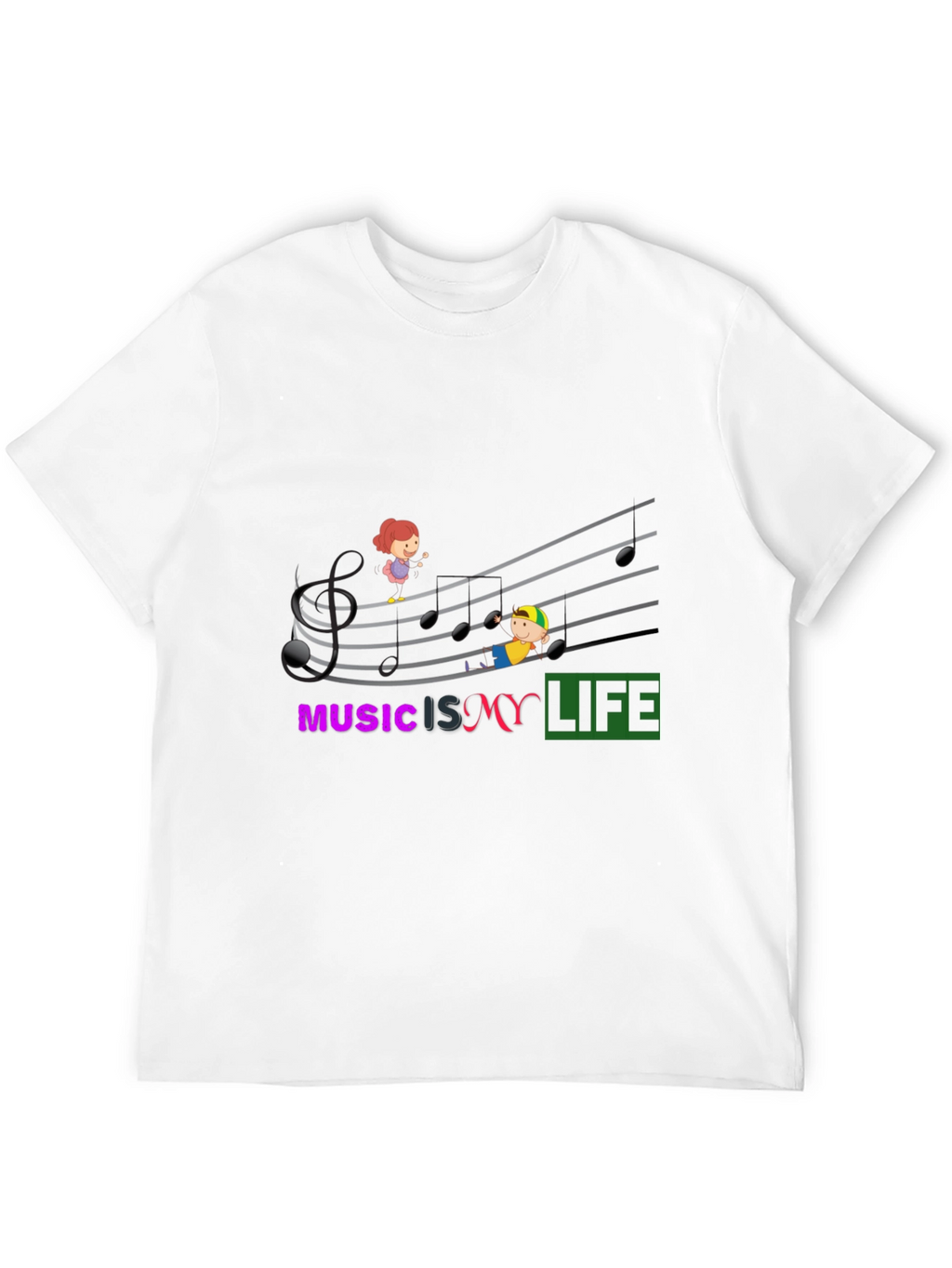 Music is My Life Graphic T-Shirt