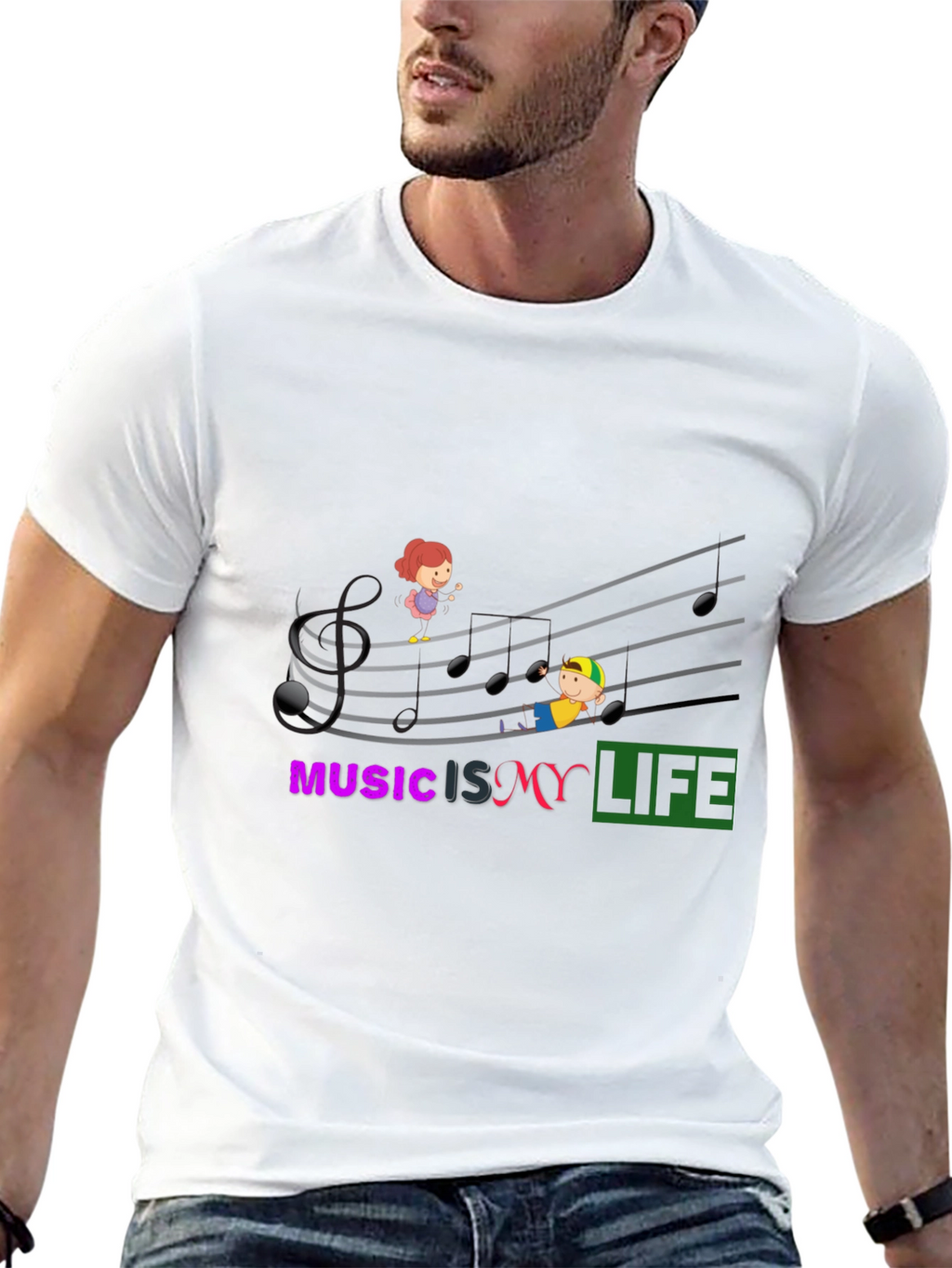 Music is My Life Graphic T-Shirt