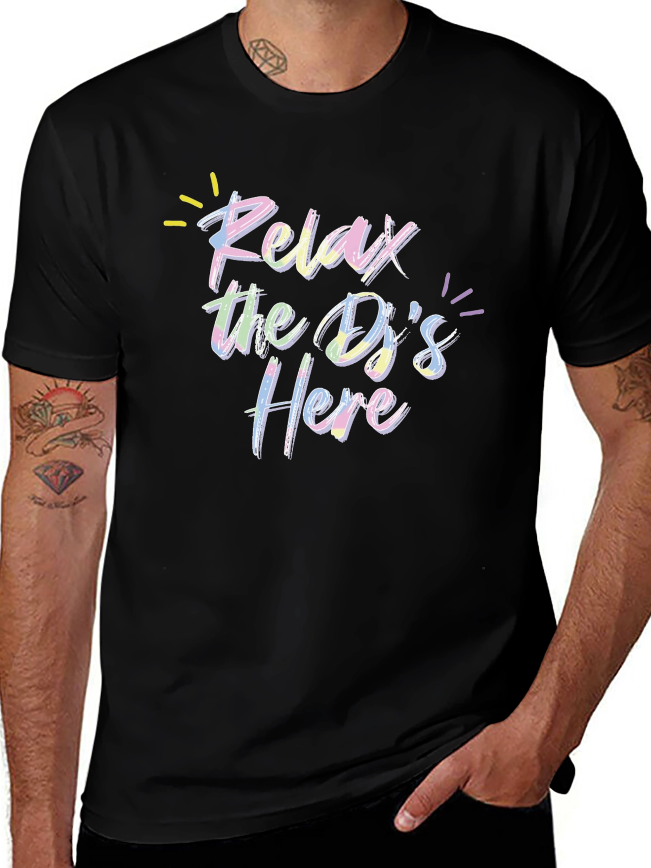 Relax the DJs Here Graphic T-Shirt