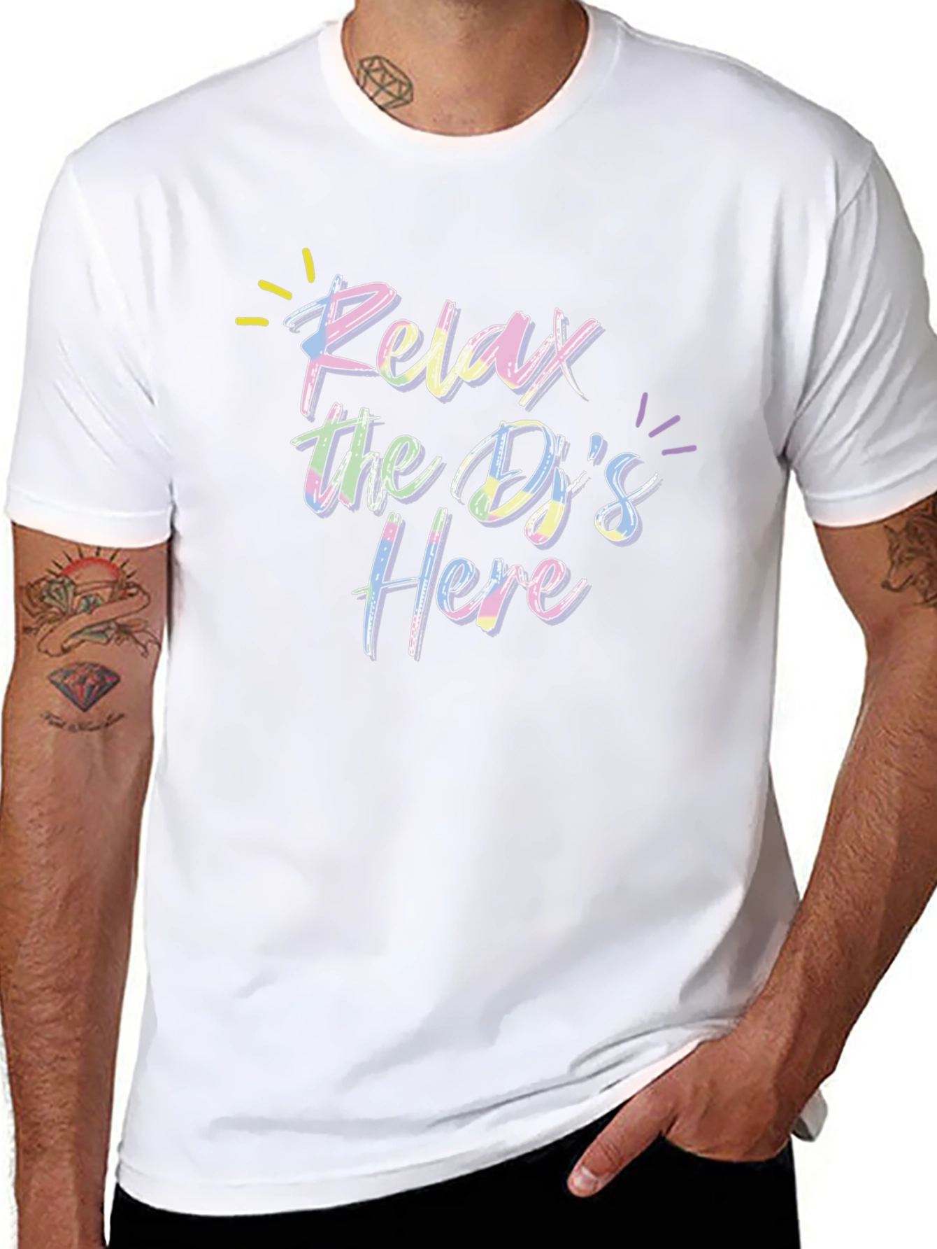Relax the DJs Here Graphic T-Shirt