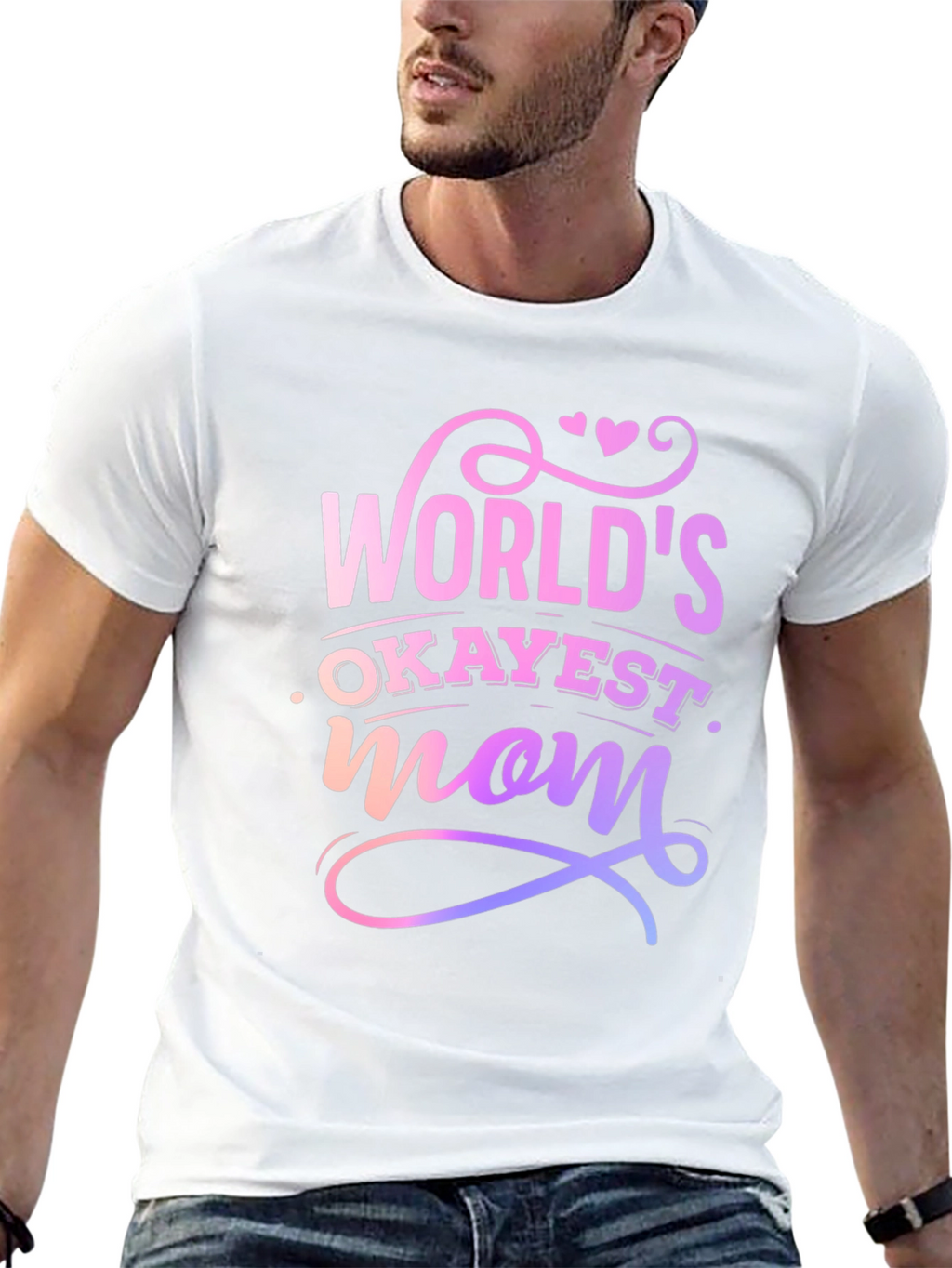 Worlds Okayest Mom T-Shirt - Novelty Gift