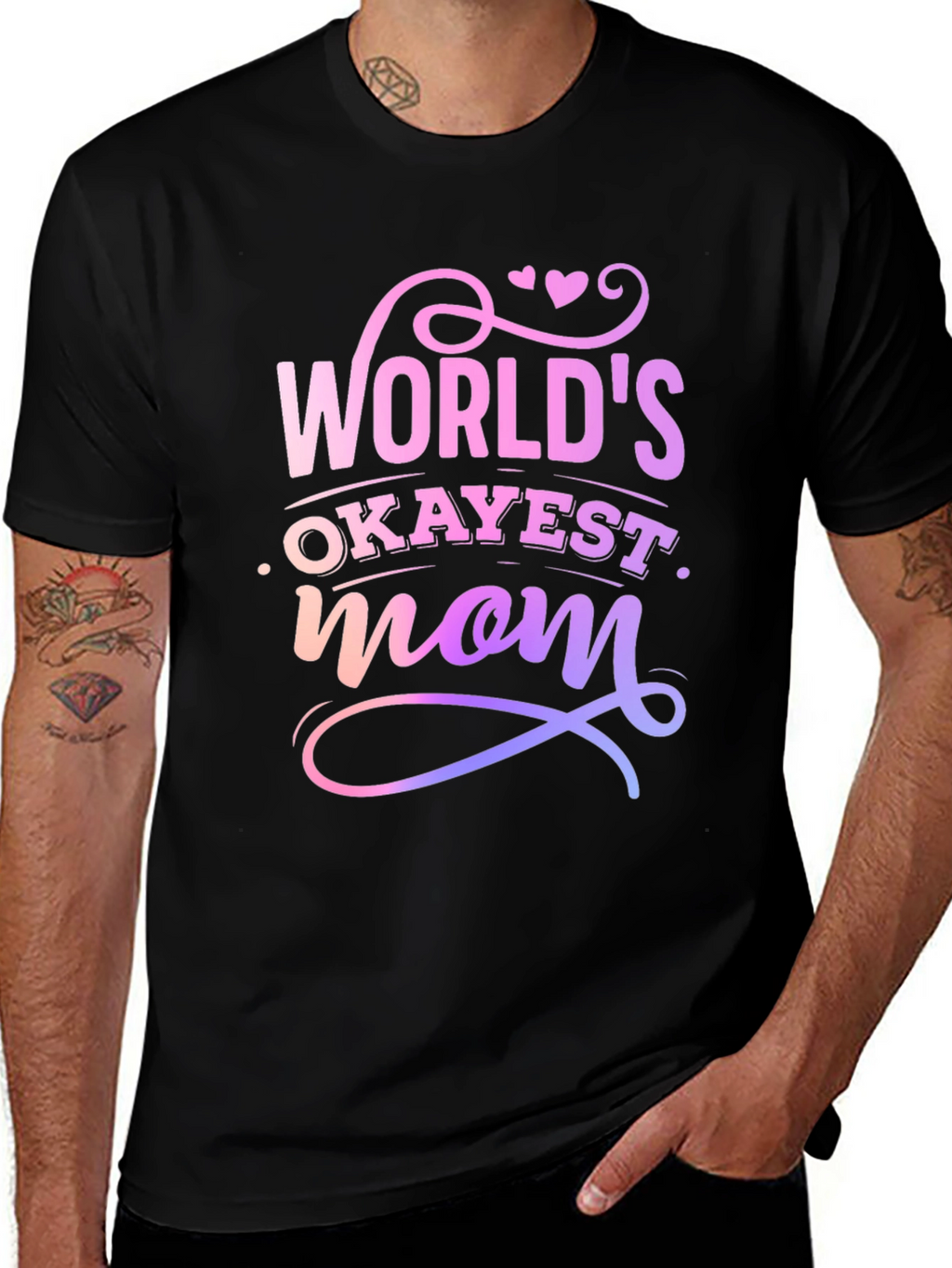 Worlds Okayest Mom T-Shirt - Novelty Gift