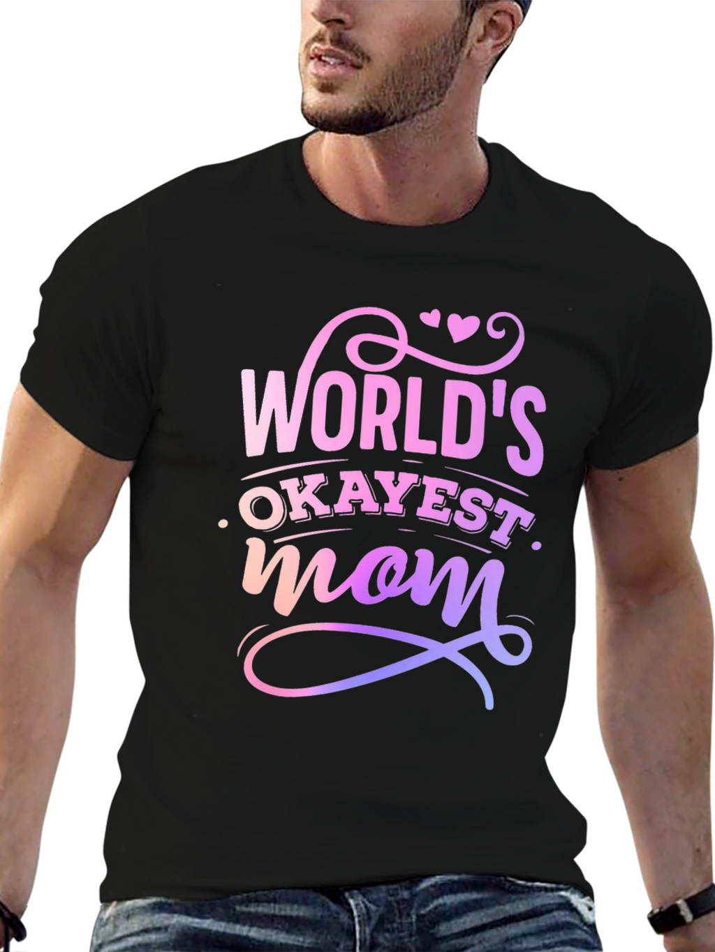 Worlds Okayest Mom T-Shirt - Novelty Gift