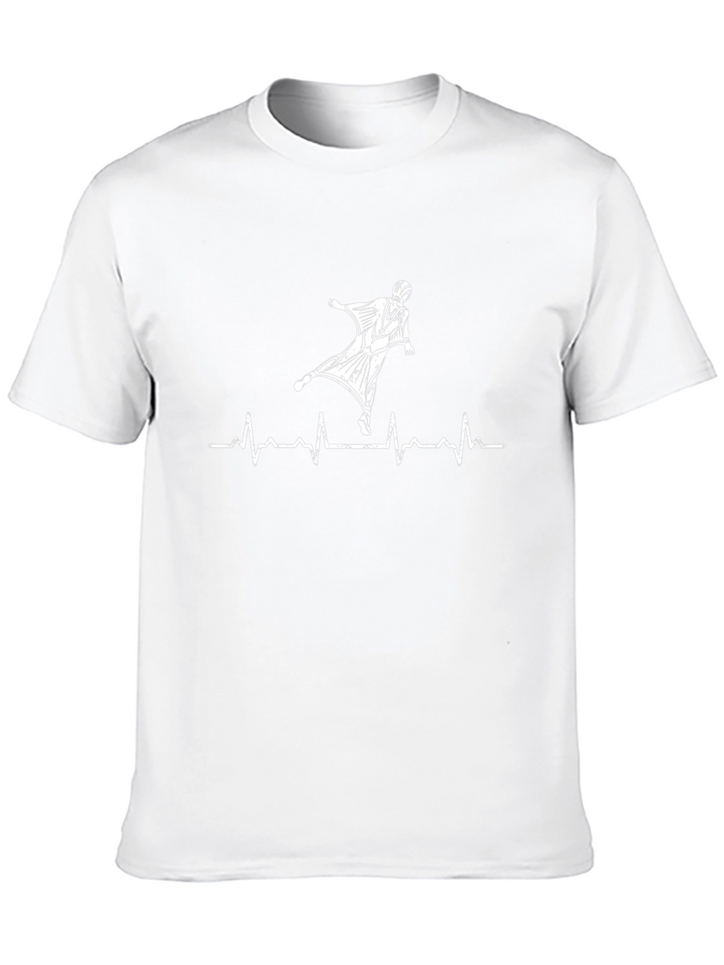 Wingsuit Flyer Heartbeat Black T-Shirt