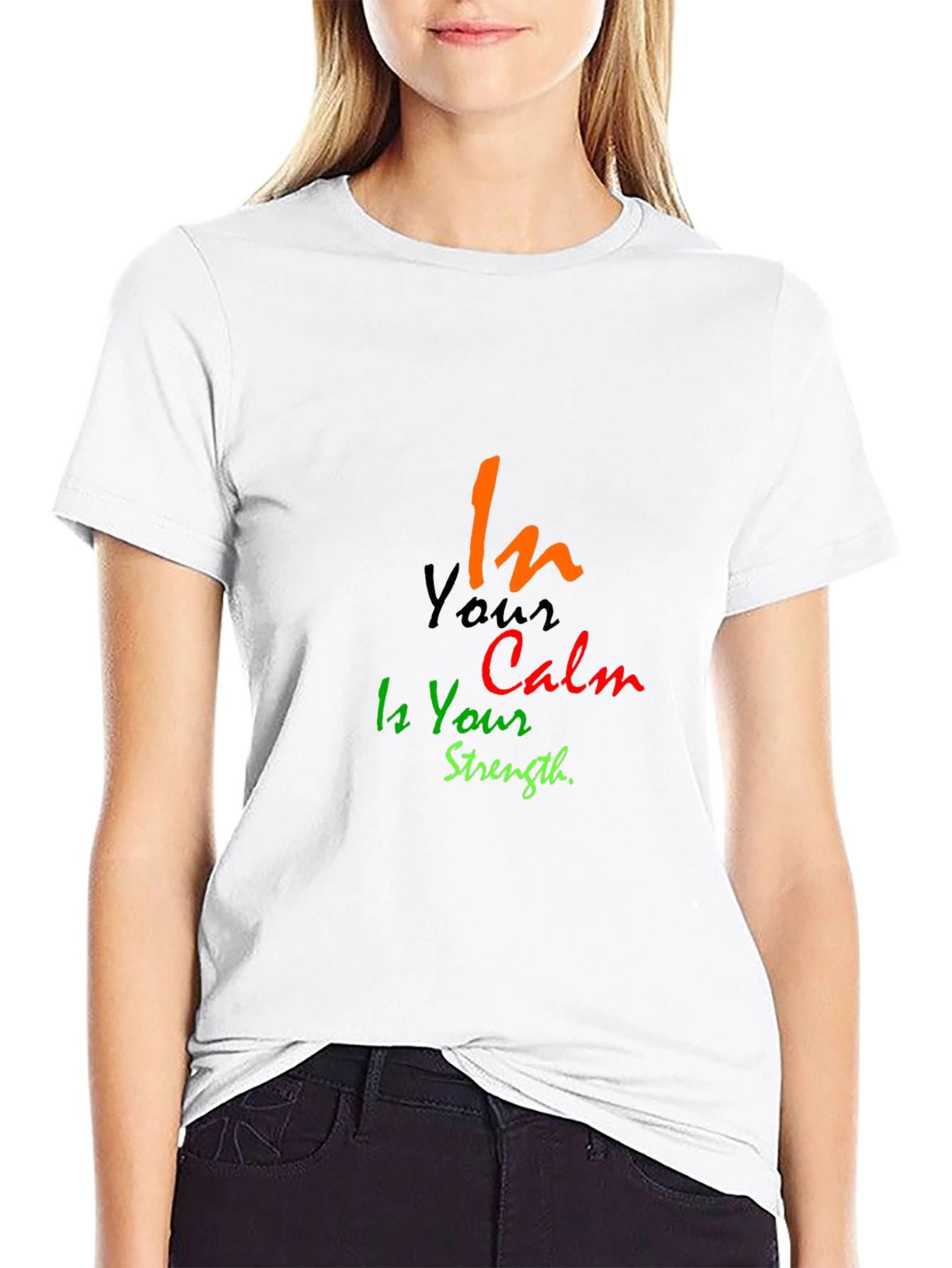 In Your Calm is Your Strength Black T-Shirt