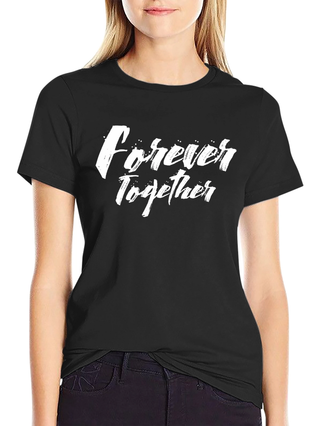 Forever Together Black Graphic Tee