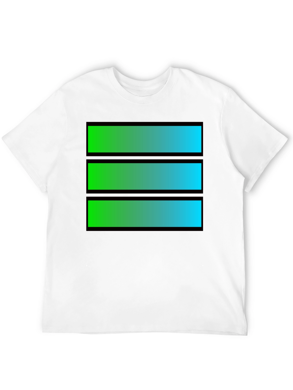 Gradient Bar Graphic Tee - Cool Casual Style