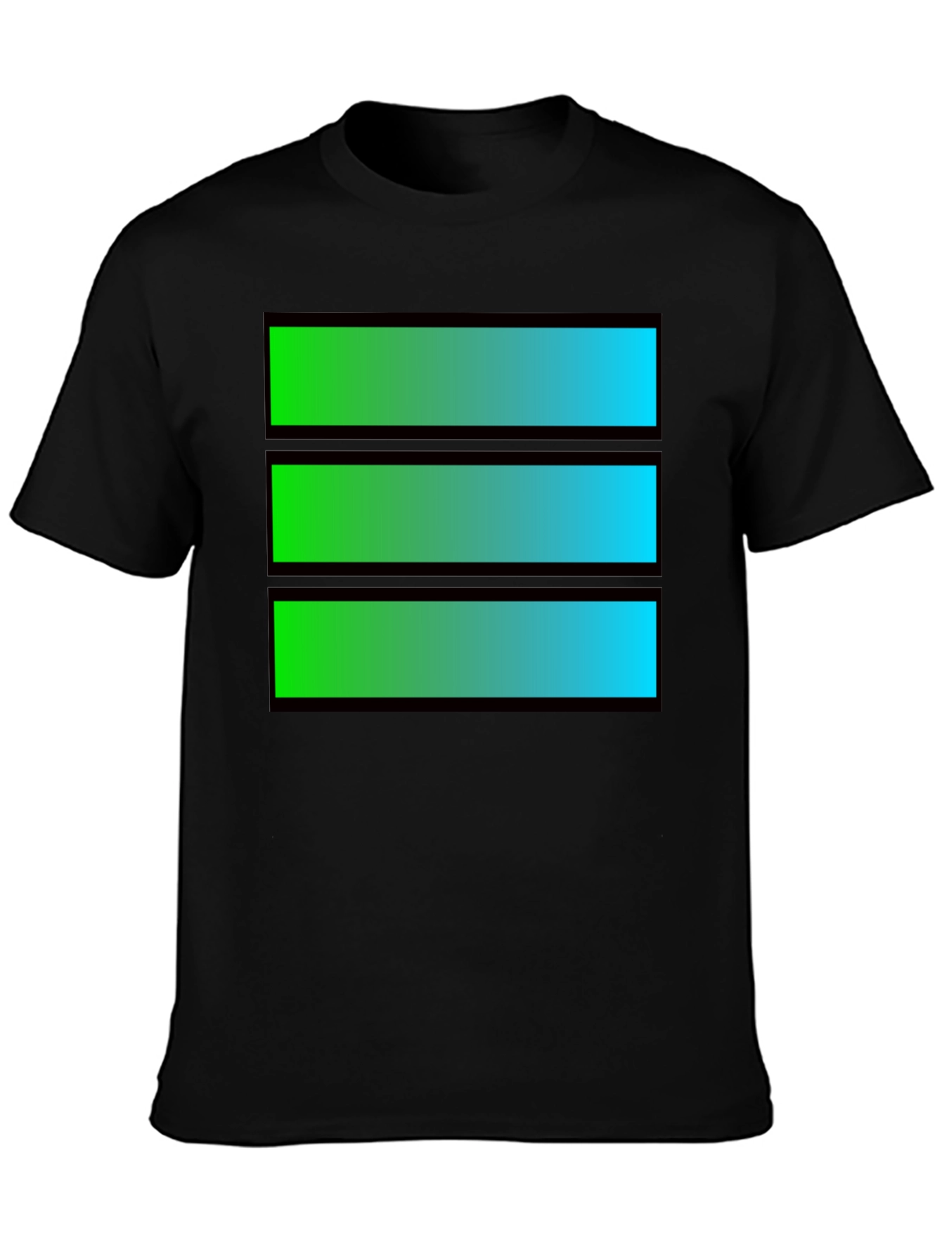 Gradient Bar Graphic Tee - Cool Casual Style