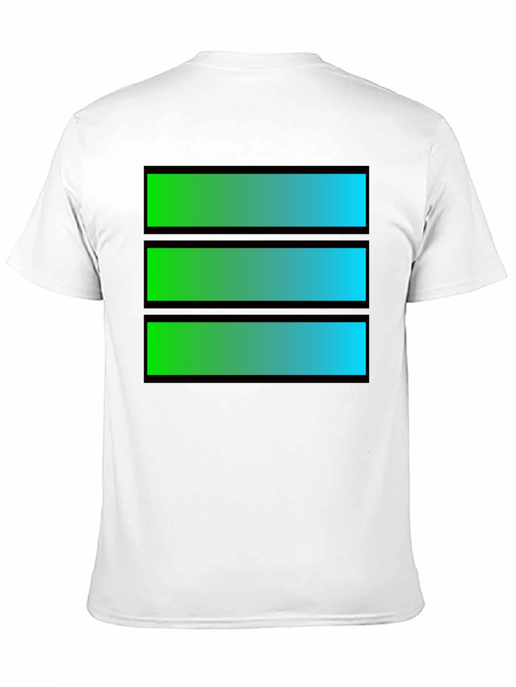 Gradient Bar Graphic Tee - Cool Casual Style