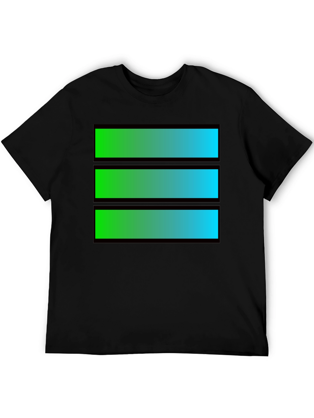 Gradient Bar Graphic Tee - Cool Casual Style