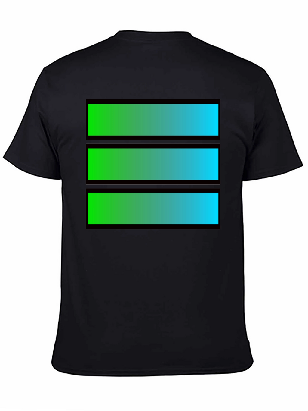 Gradient Bar Graphic Tee - Cool Casual Style