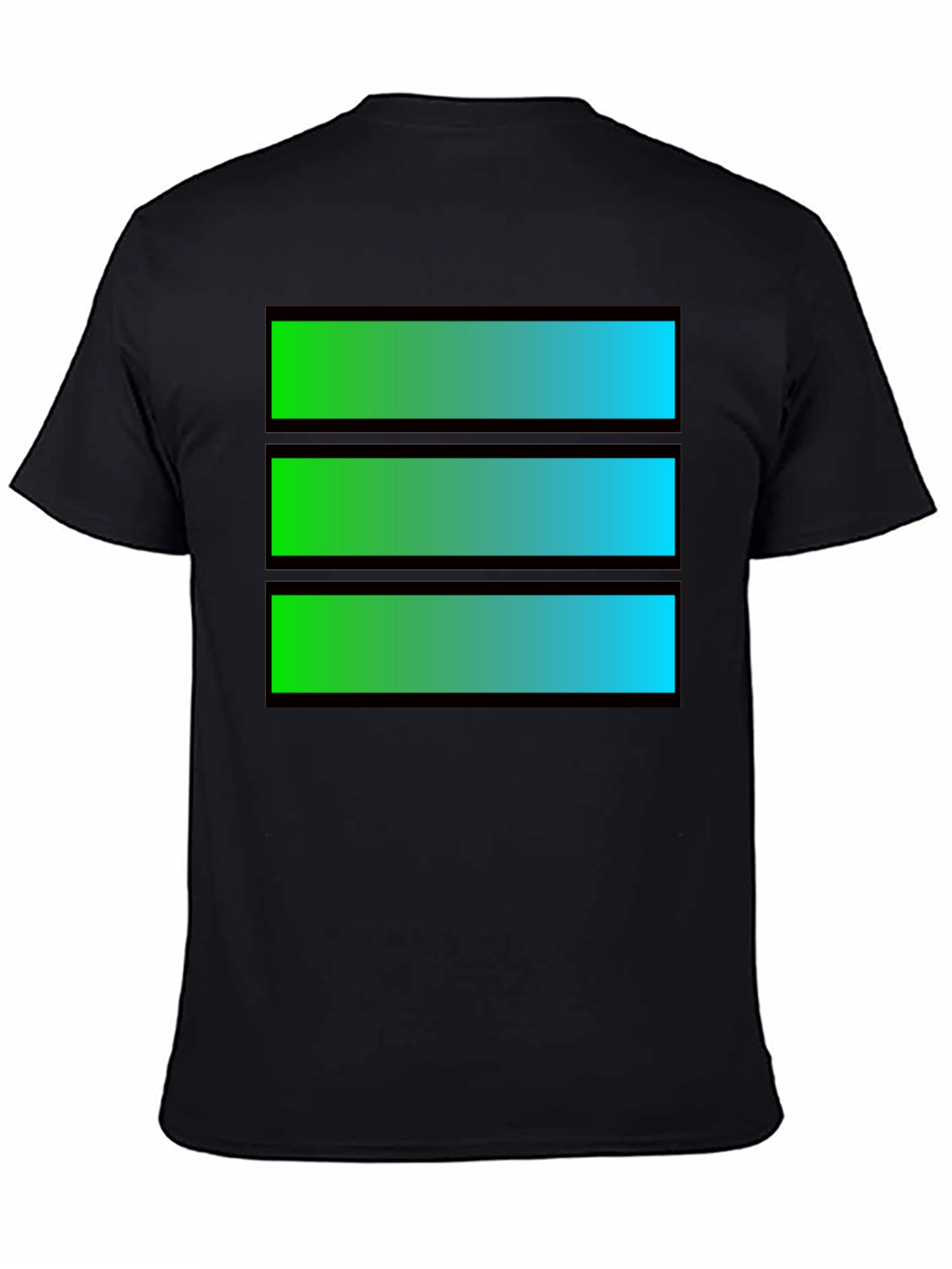 Gradient Bar Graphic Tee - Cool Casual Style