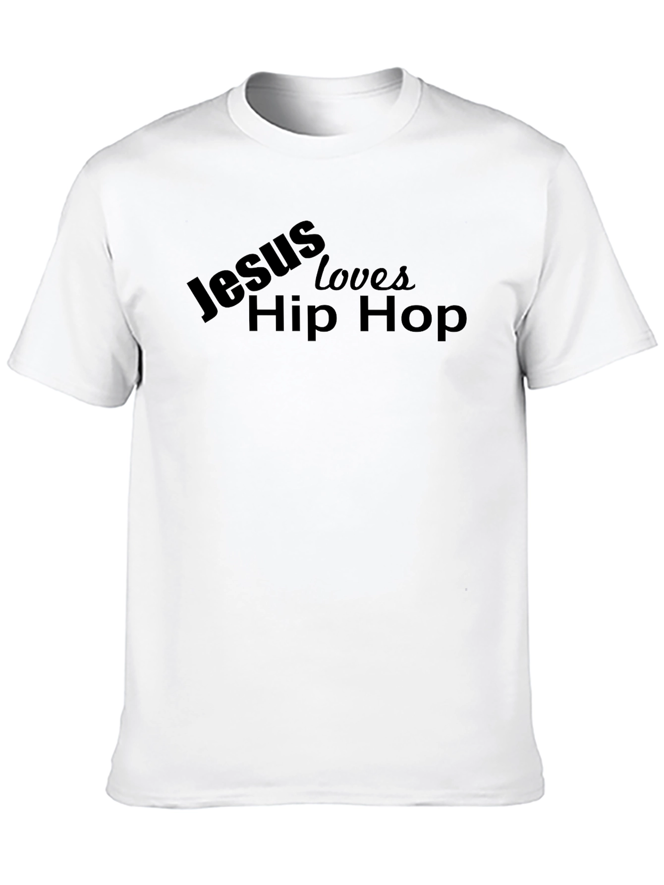 Jesus Loves Hip Hop Black Graphic T-Shirt