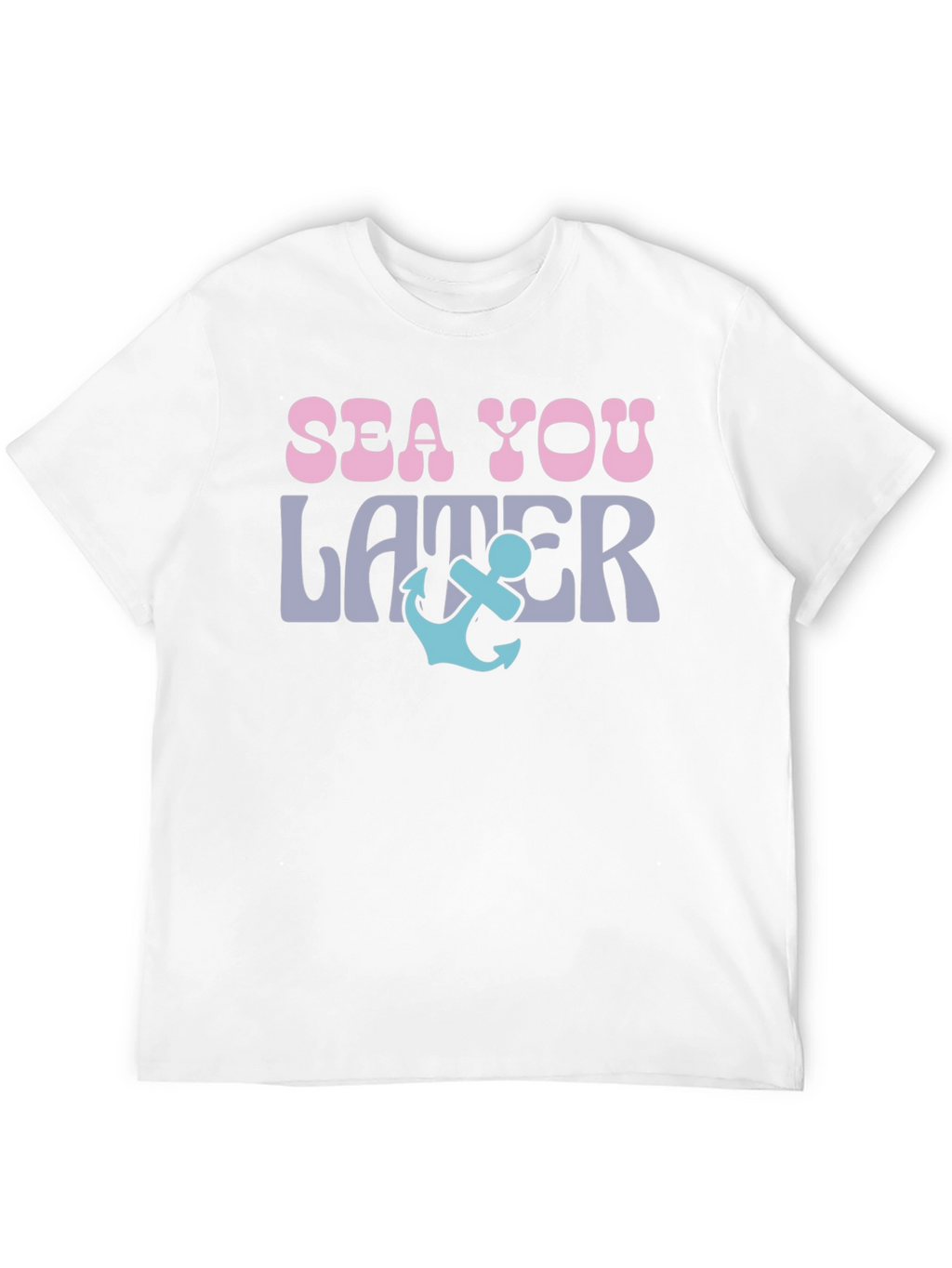 Sea You Later Anchor Graphic Tee - Black