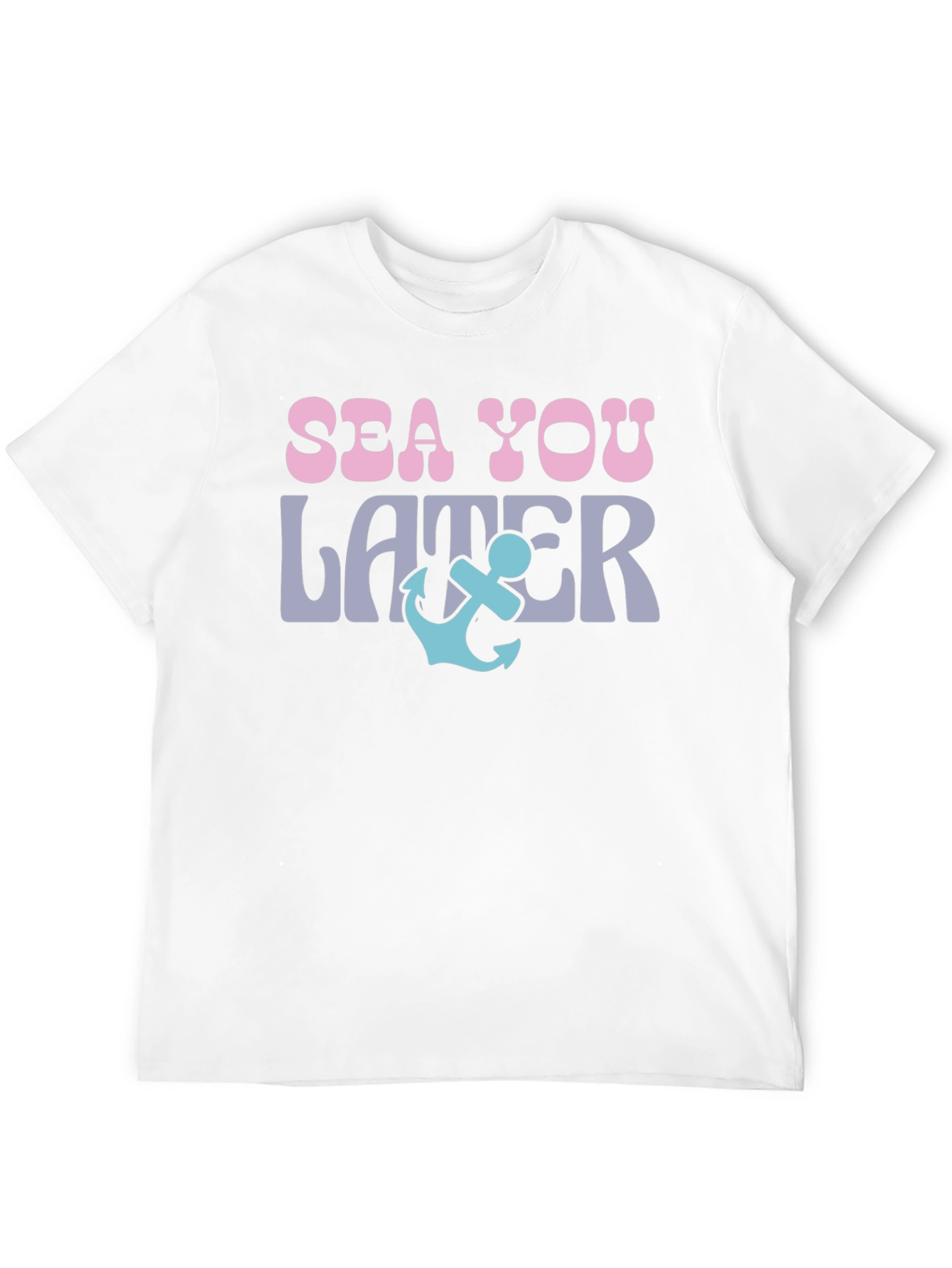 Sea You Later Anchor Graphic Tee - Black