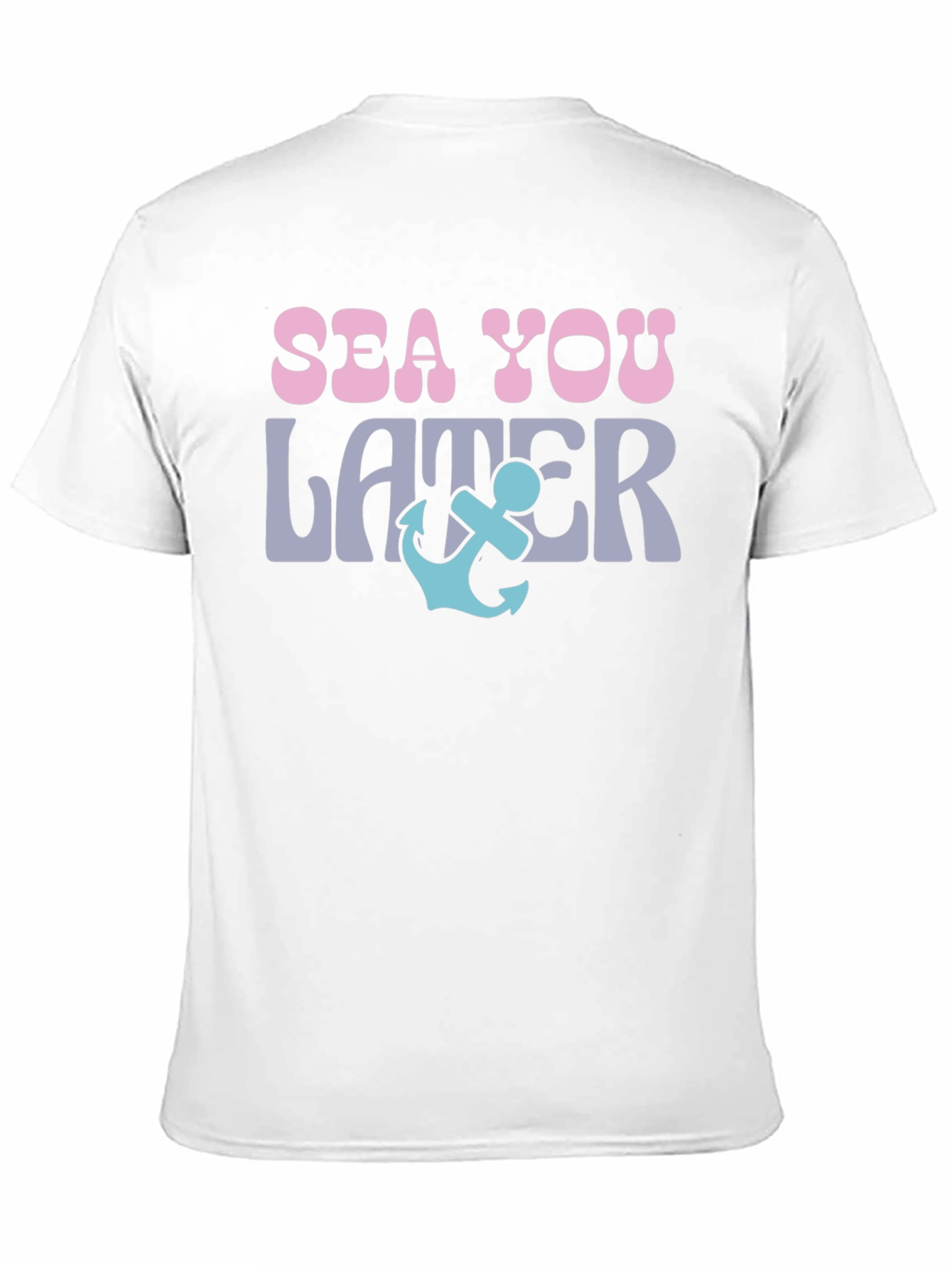 Sea You Later Anchor Graphic Tee - Black