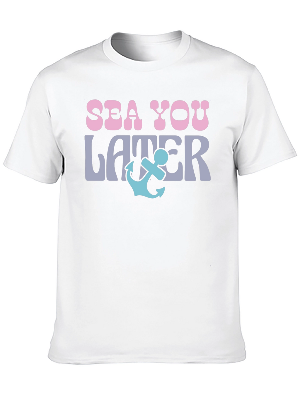 Sea You Later Anchor Graphic Tee - Black
