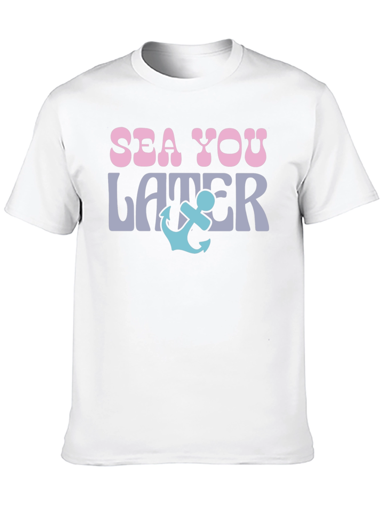 Sea You Later Anchor Graphic Tee - Black