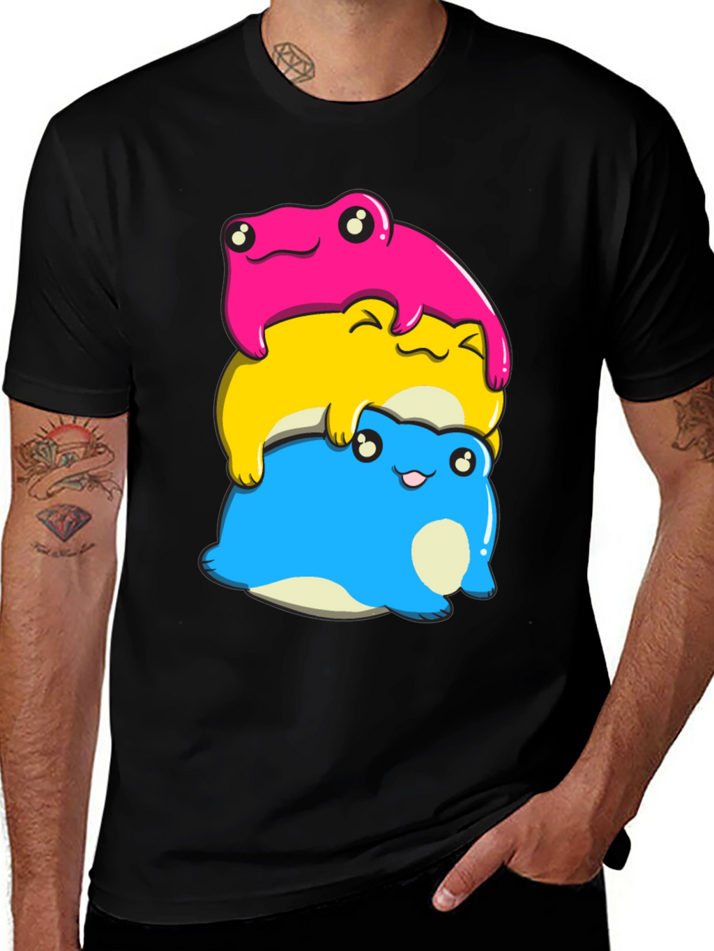 Stacked Pansexual Frog T-Shirt