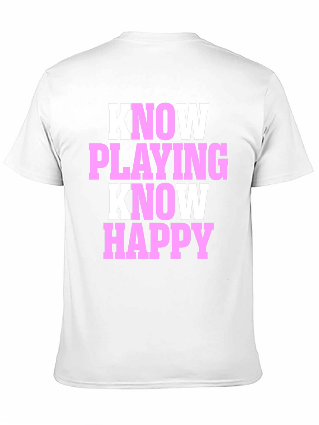 Know Playing Know Happy Black T-Shirt