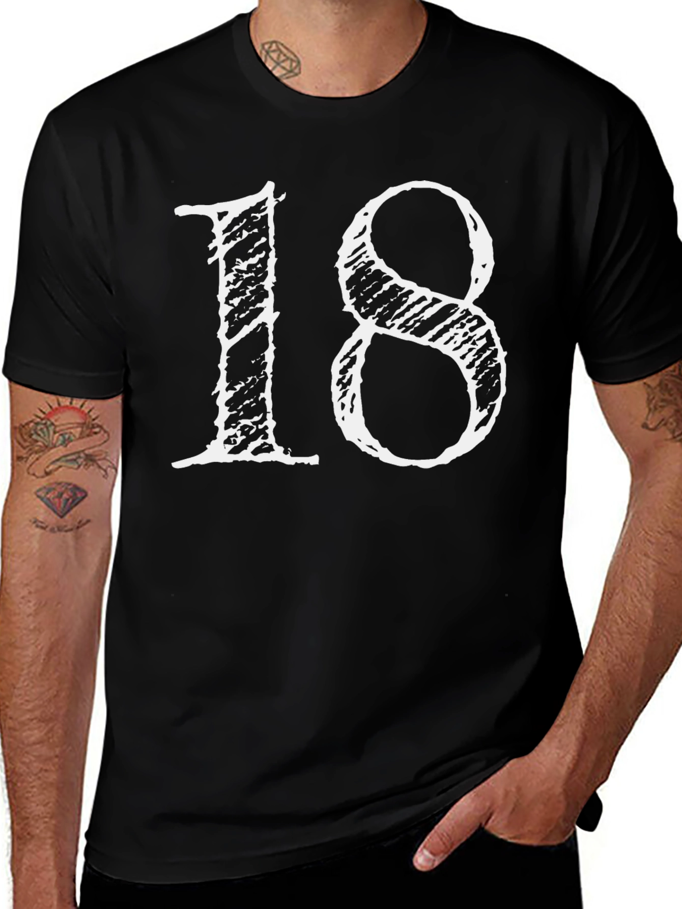 Eighteen Graphic T-Shirt - Stylish Birthday Tee