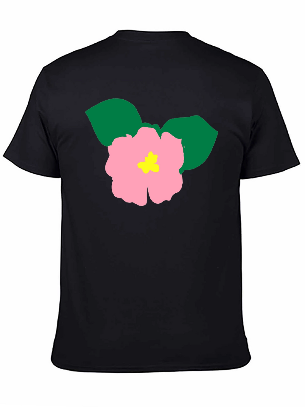 Floral Graphic Tee - Black Cotton Blend