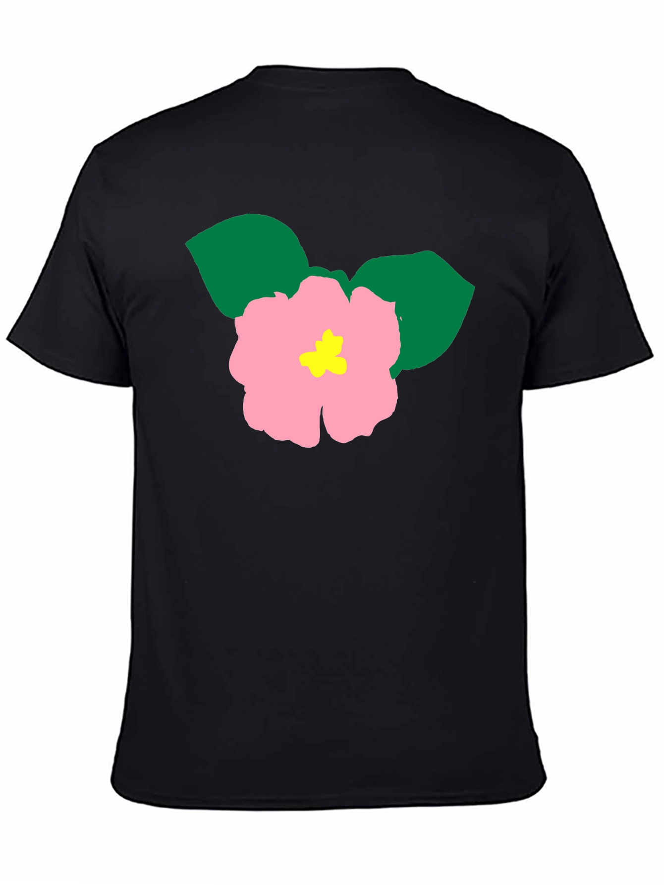 Floral Graphic Tee - Black Cotton Blend