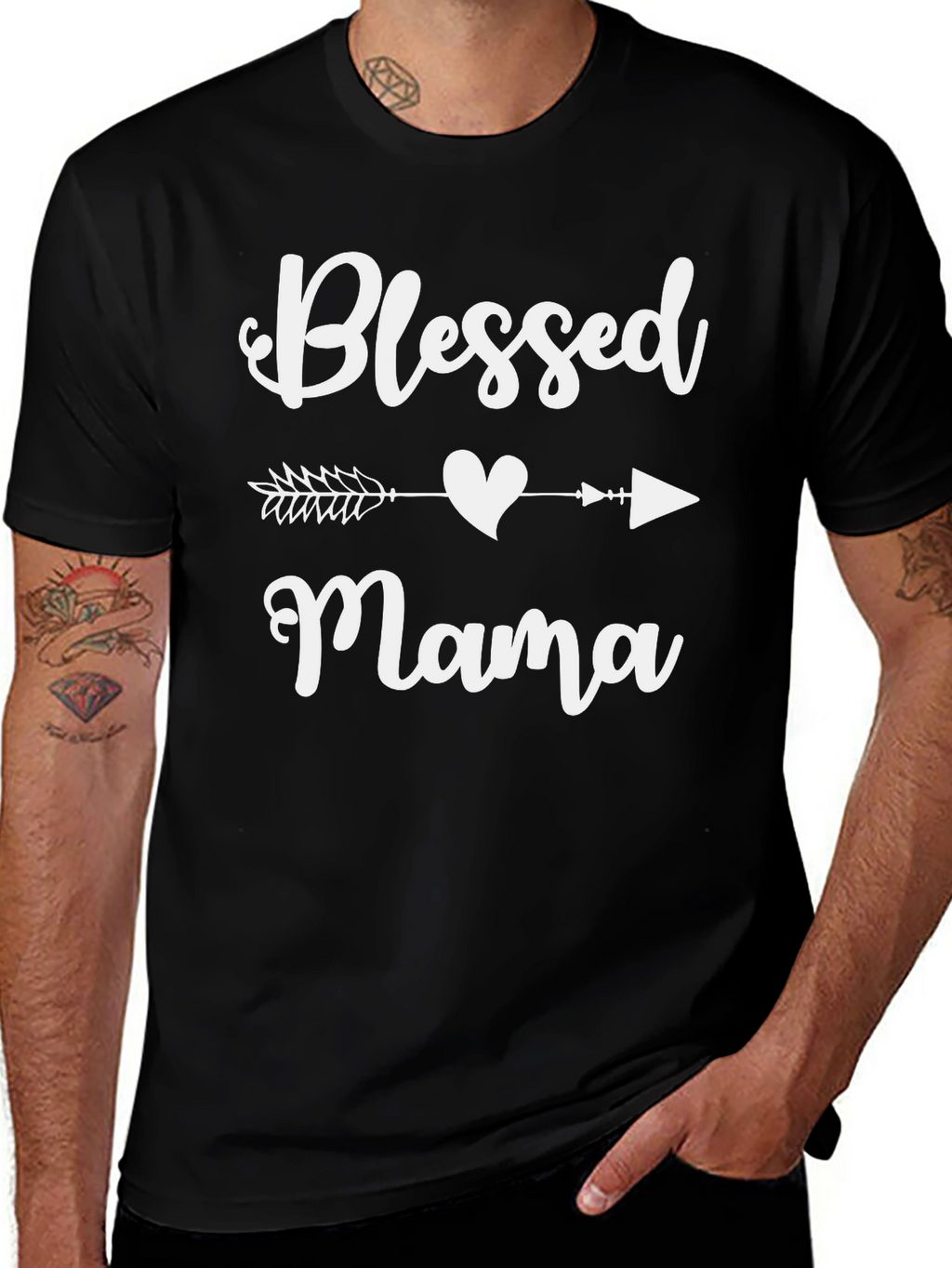 Blessed Mama Arrow Heart T-Shirt
