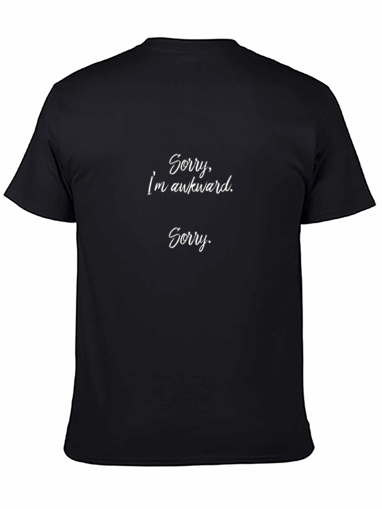 Awkward Apology Black Cotton Tee