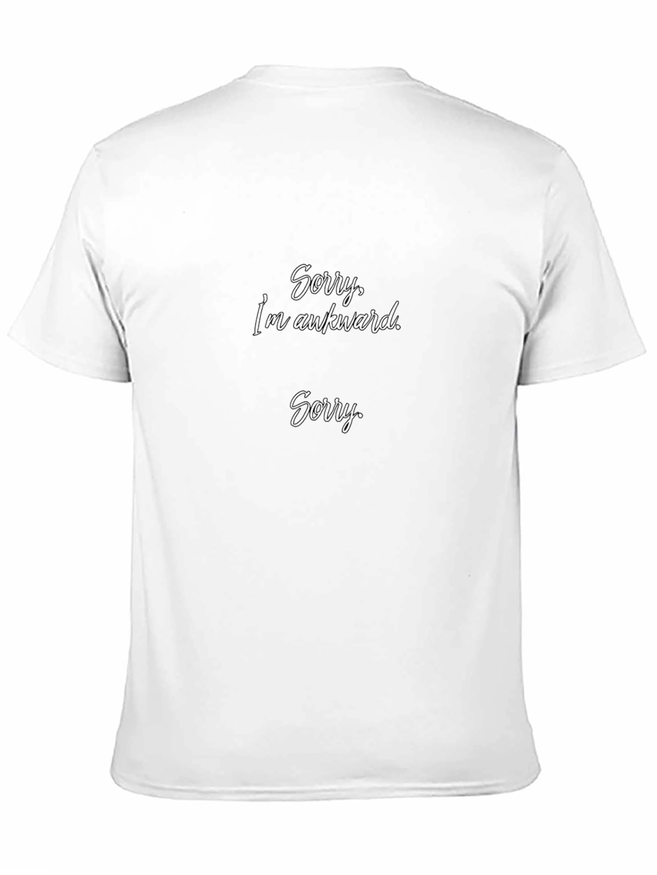 Awkward Apology Black Cotton Tee
