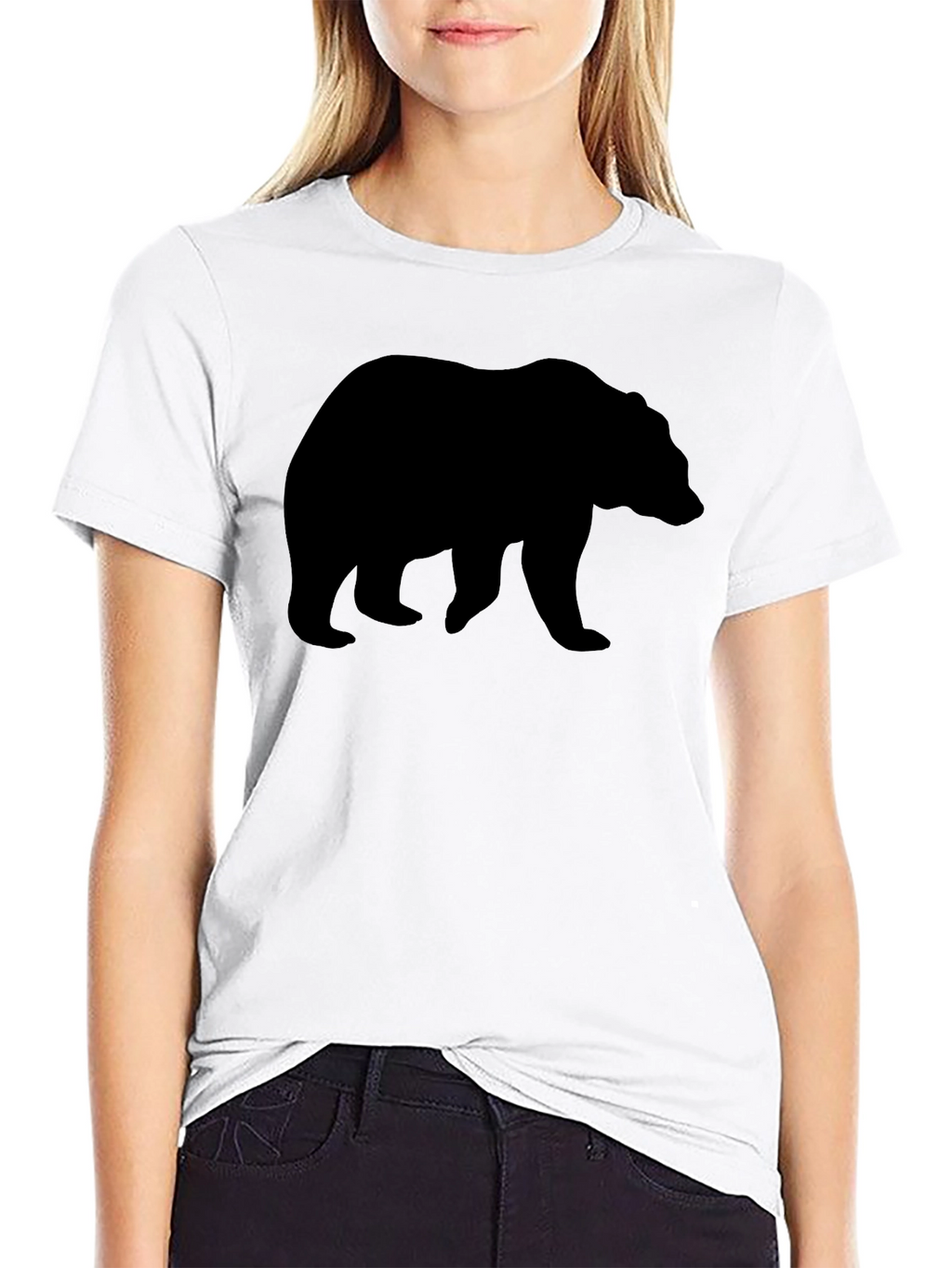 Bear Silhouette Graphic T-Shirt