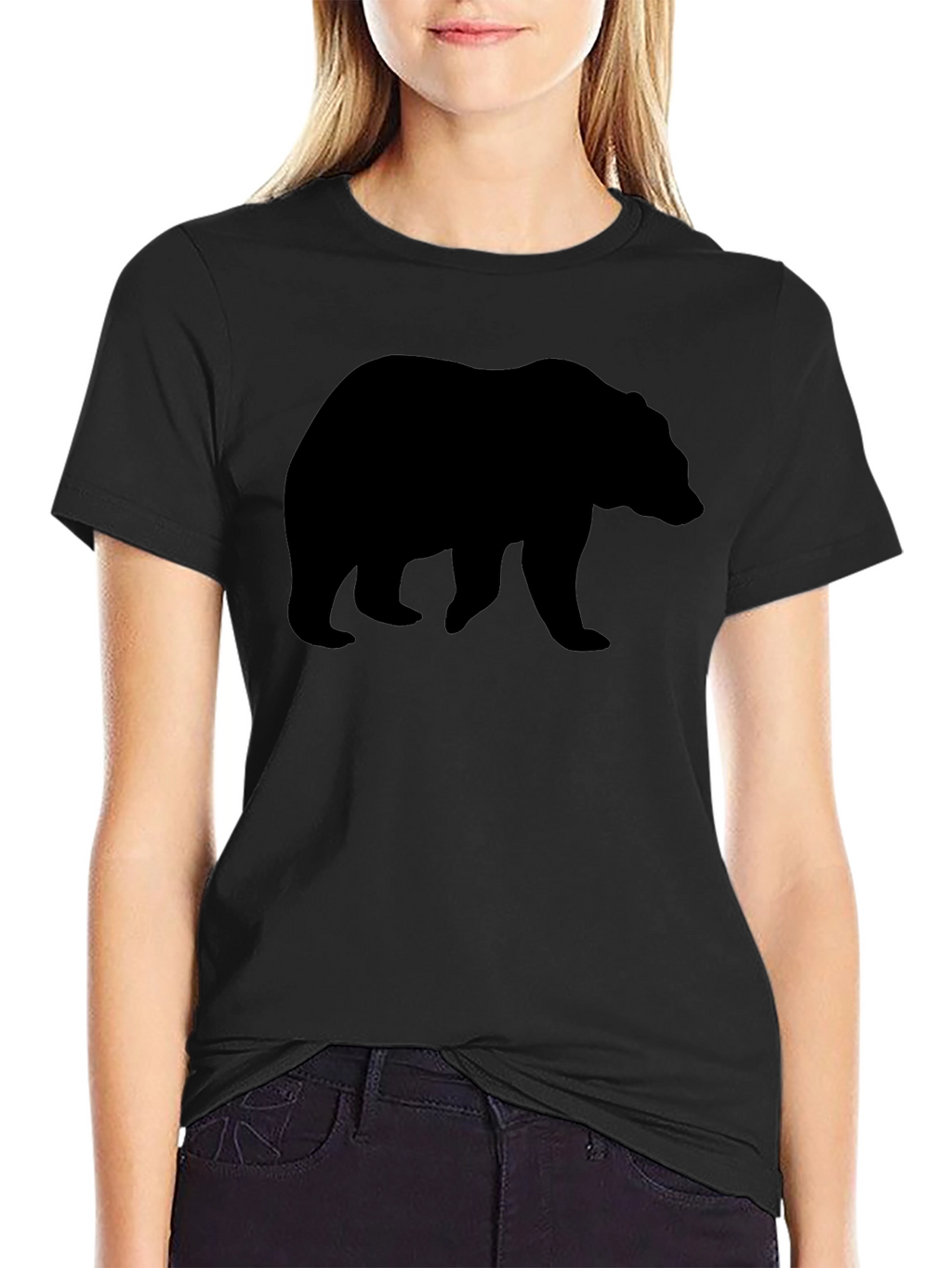 Bear Silhouette Graphic T-Shirt