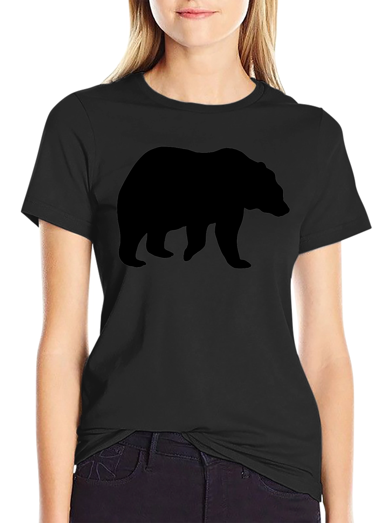 Bear Silhouette Graphic T-Shirt